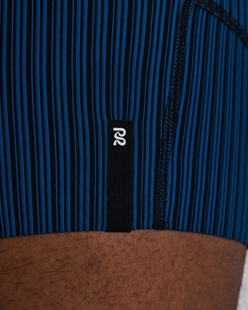 Men s Striped Cadence 7 Pocket Quarter Tights in Ink Blue / Black - 6