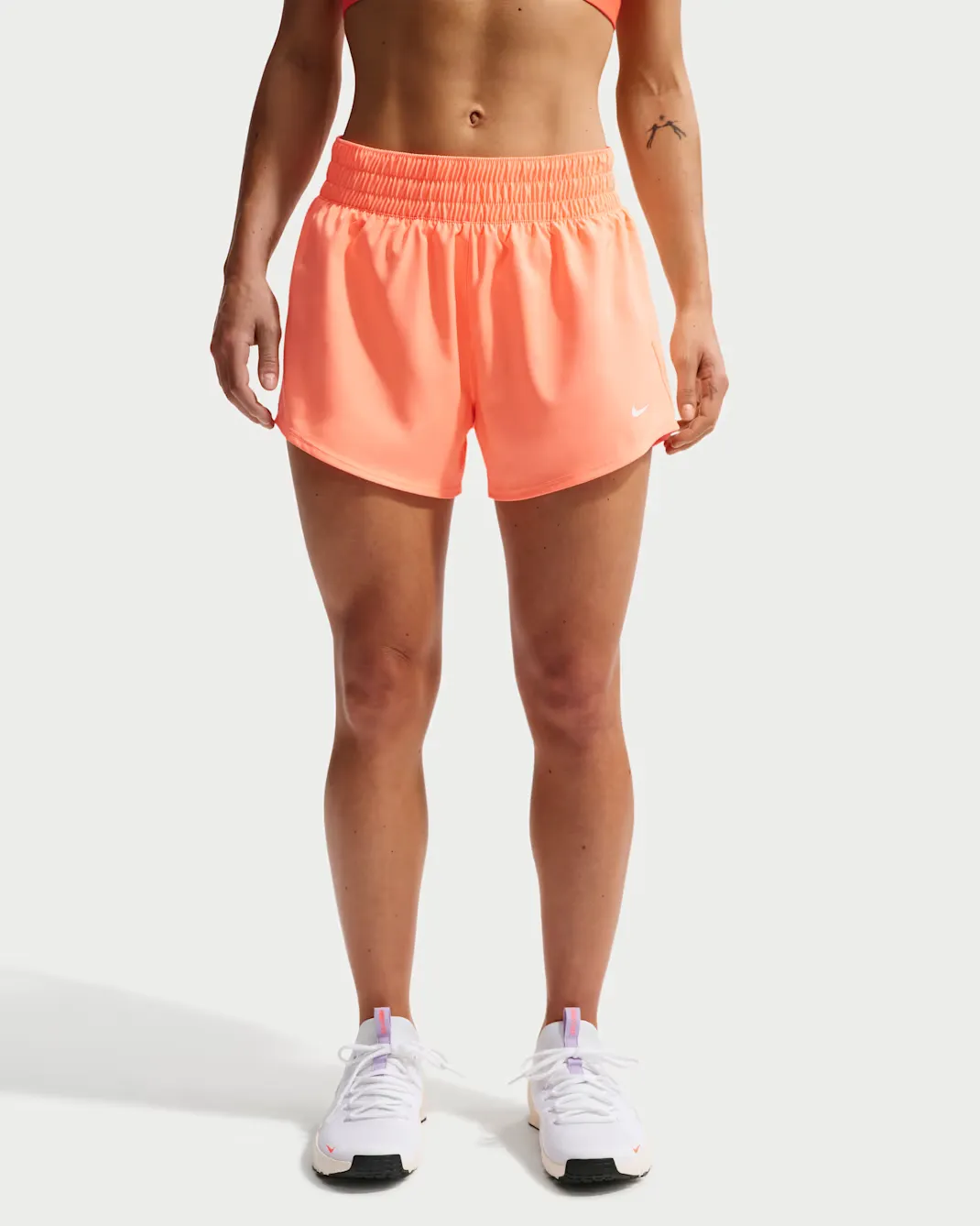 Women s One Mid Rise Shorts 3 in Orange Pulse - 6
