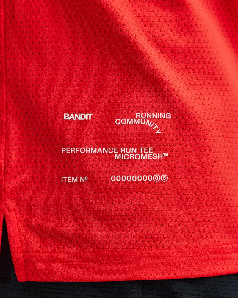 Men s Micromesh Short Sleeve Run Tee in Poppy - 6