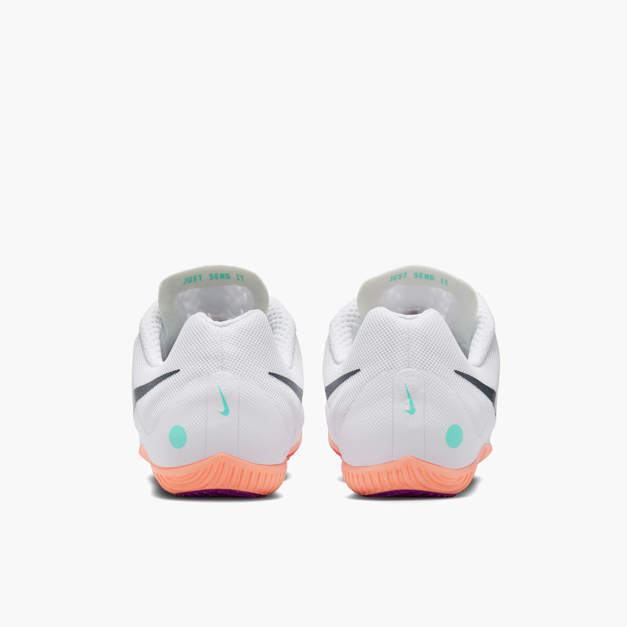 Heel angle shot of All Gender Rival Multi in White / Obsidian-bright Crimson