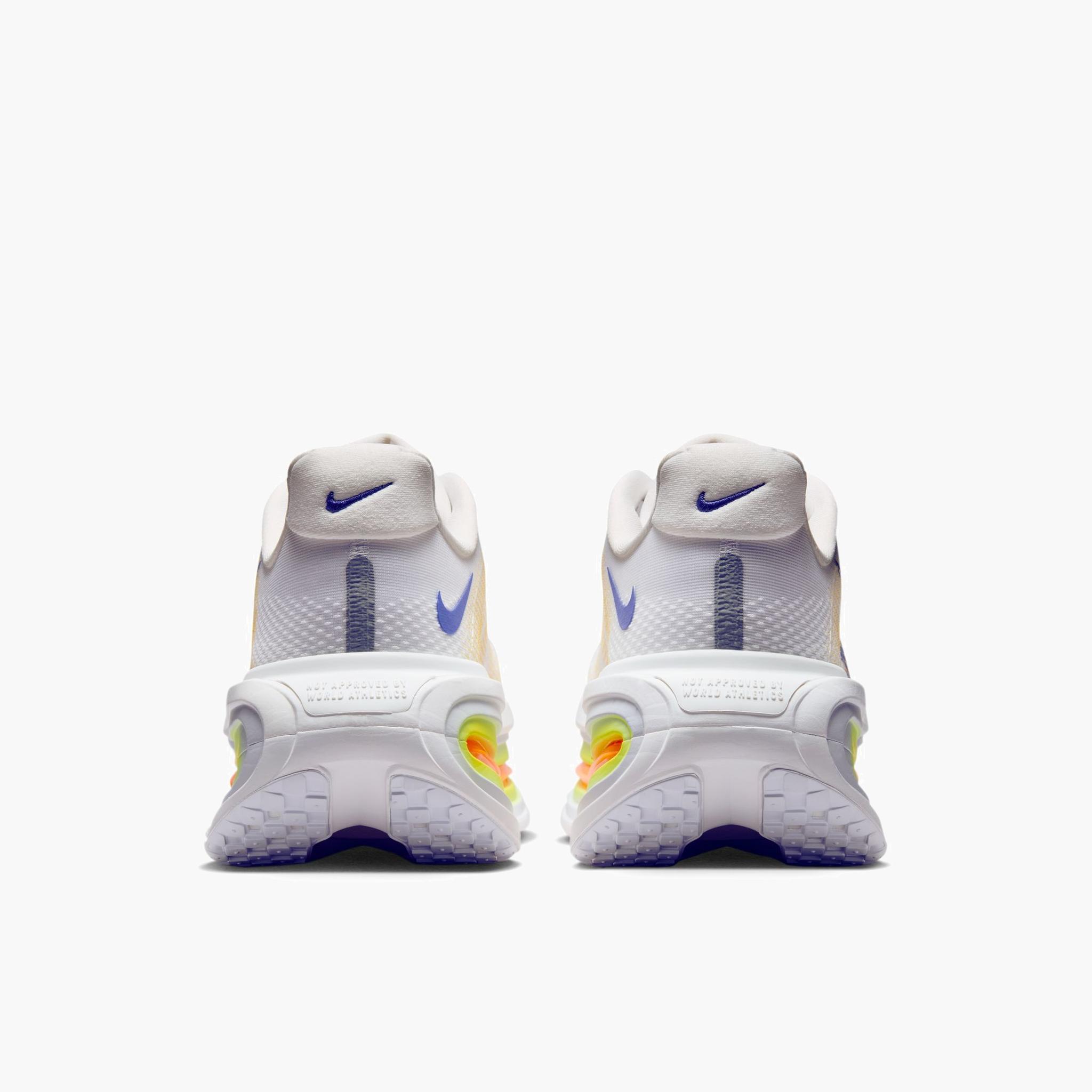 Heel angle shot of Men's Vomero Premium in White / Lapis-Total Orange-Laser Orange