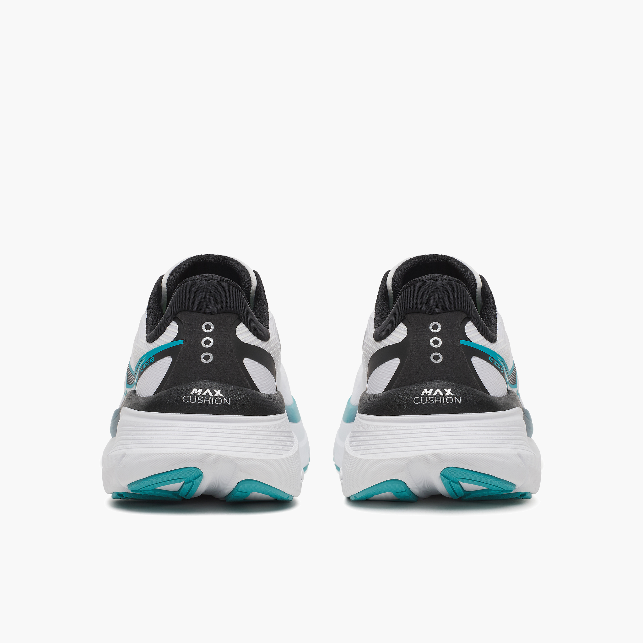 Heel angle shot of Men's Guide 19 in White / Tranqu