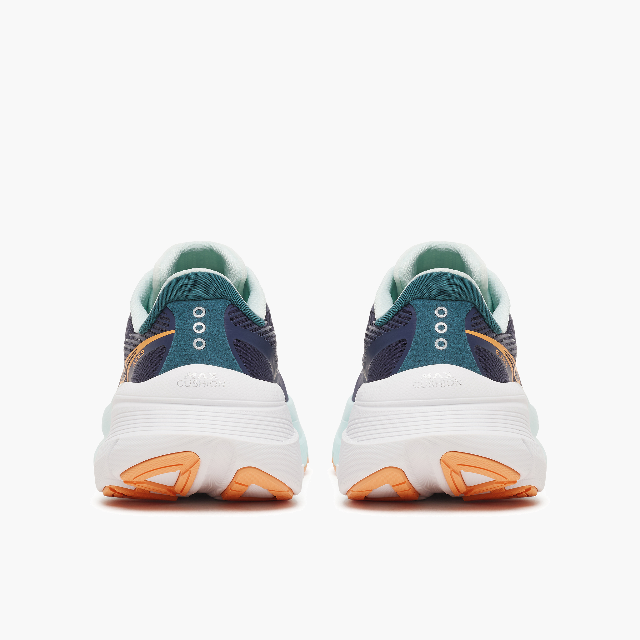 Heel angle shot of Women's Guide 19 in Naval / Spa