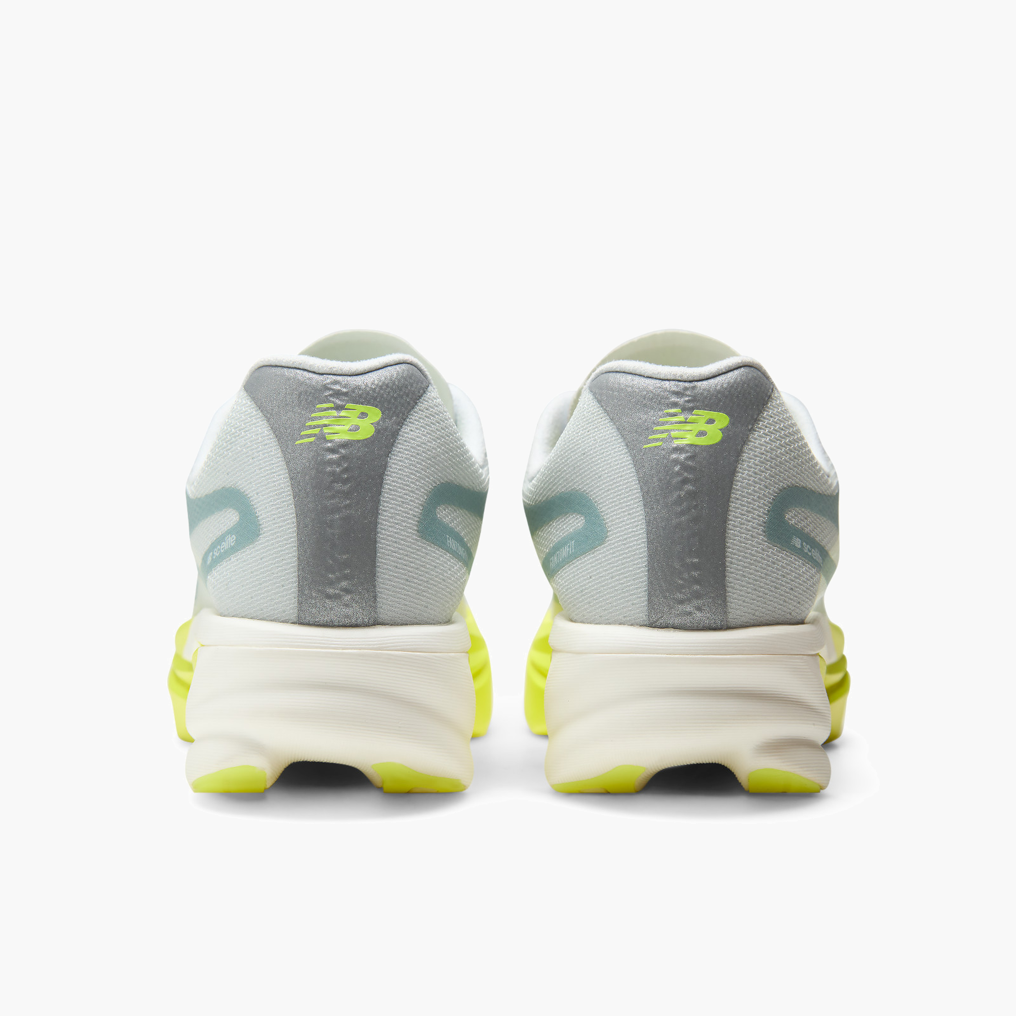 Heel angle shot of Women's Supercomp Elite v6 in Fresh Air / Alkaline Green