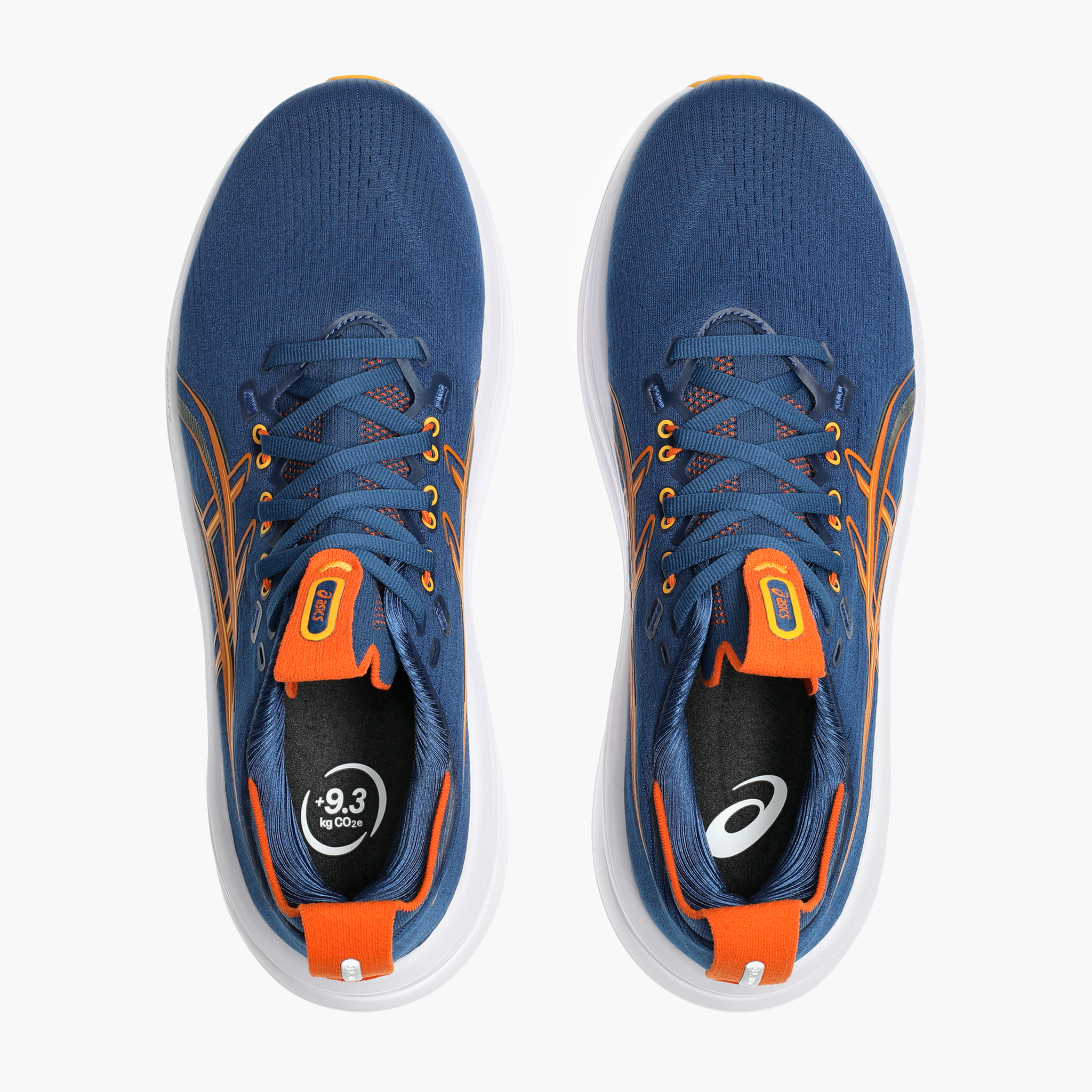 Overhead angle shot of Men's Gel-Nimbus 28 in Twilight Blue / Anzu