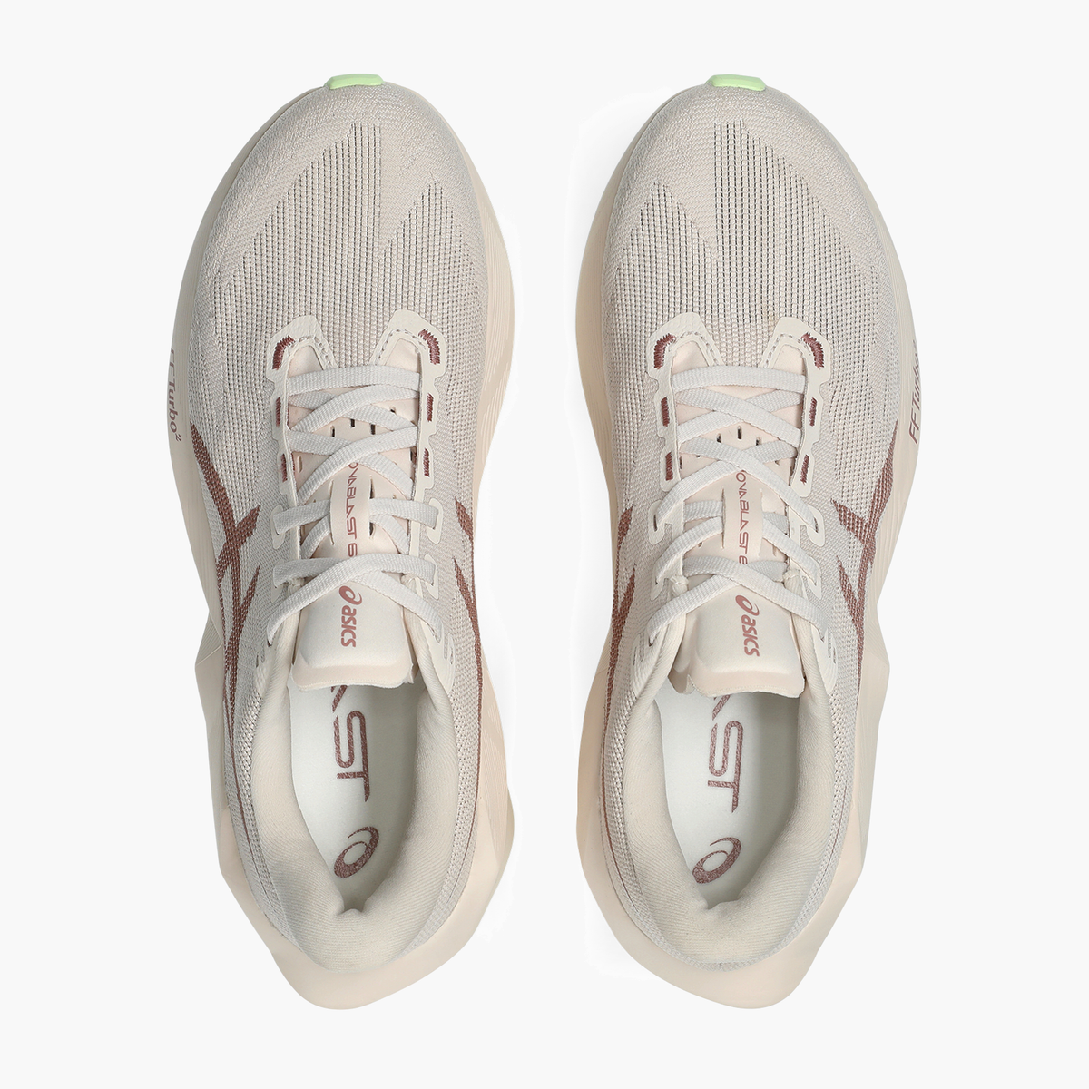 Overhead angle shot of Men's Novablast 6 in Rose Dust / Illuminate Yellow