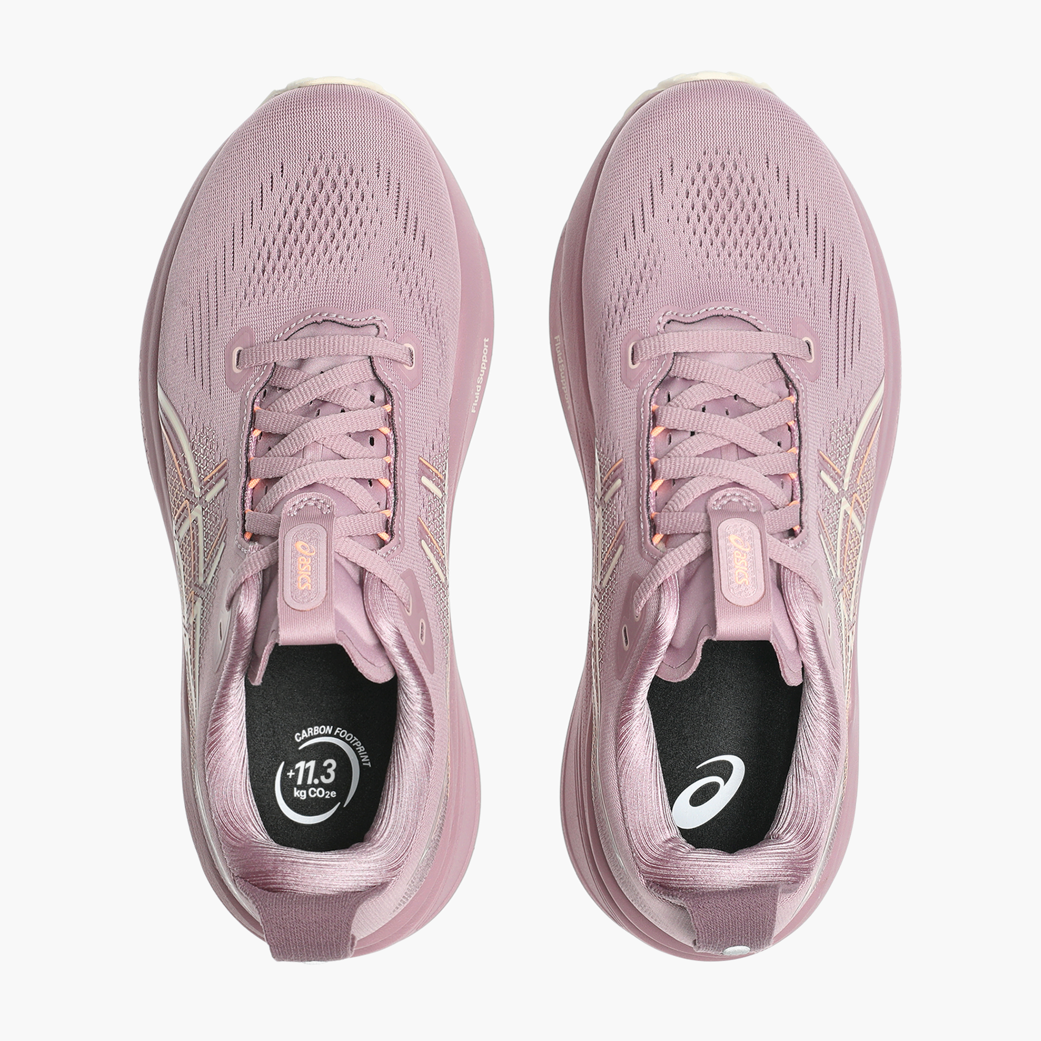 Overhead angle shot of Women's Gel-Kayano 33 in Taro Purple / Dusty Mauve