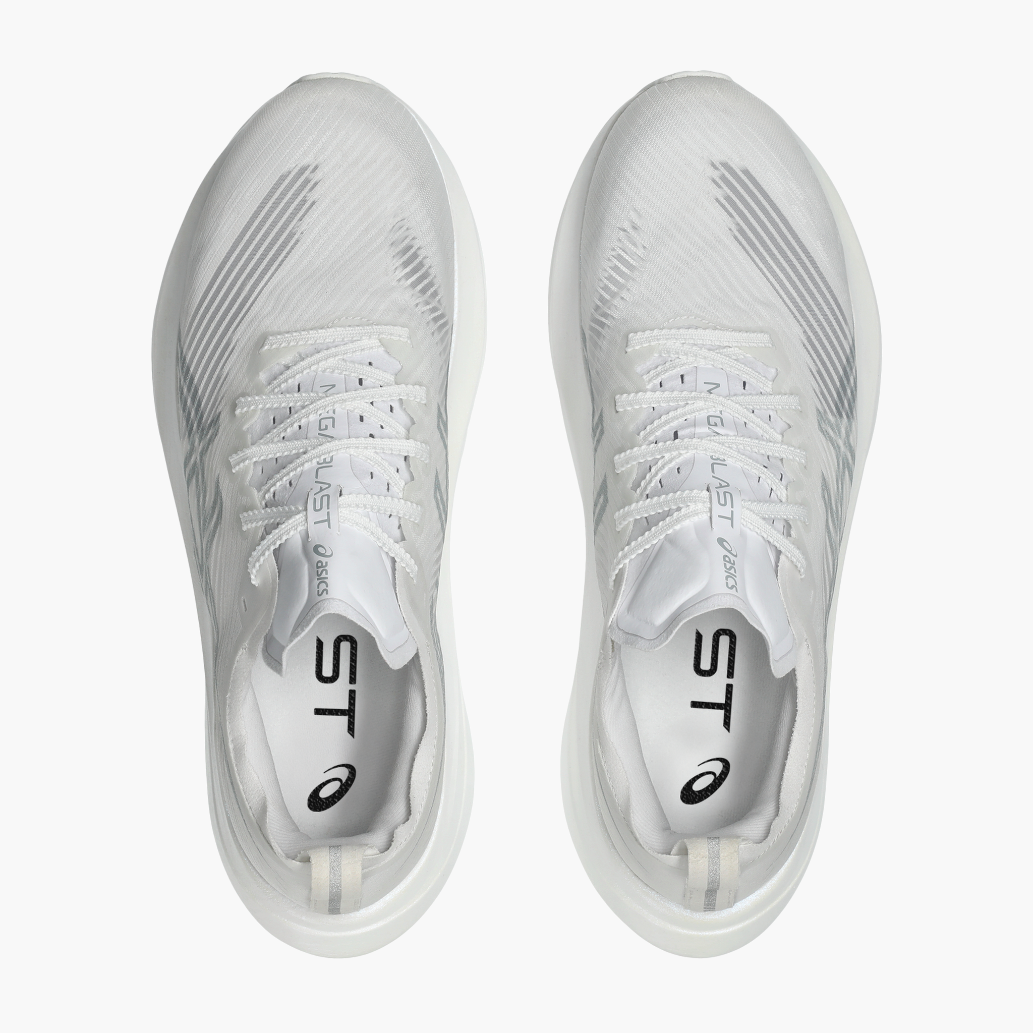 Overhead angle shot of All Gender Megablast in White / Piedmont Grey