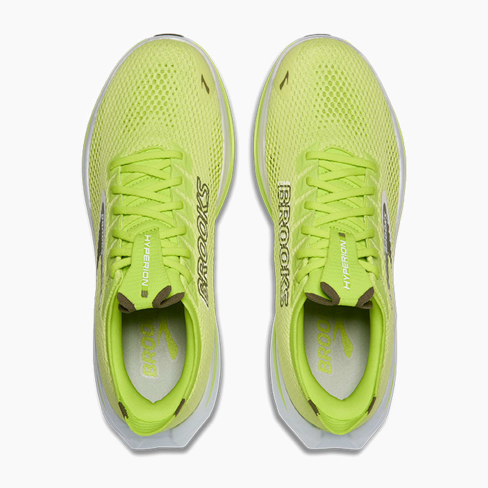 Overhead angle shot of Men's Hyperion 3 in Sunny Lime / Olive / White