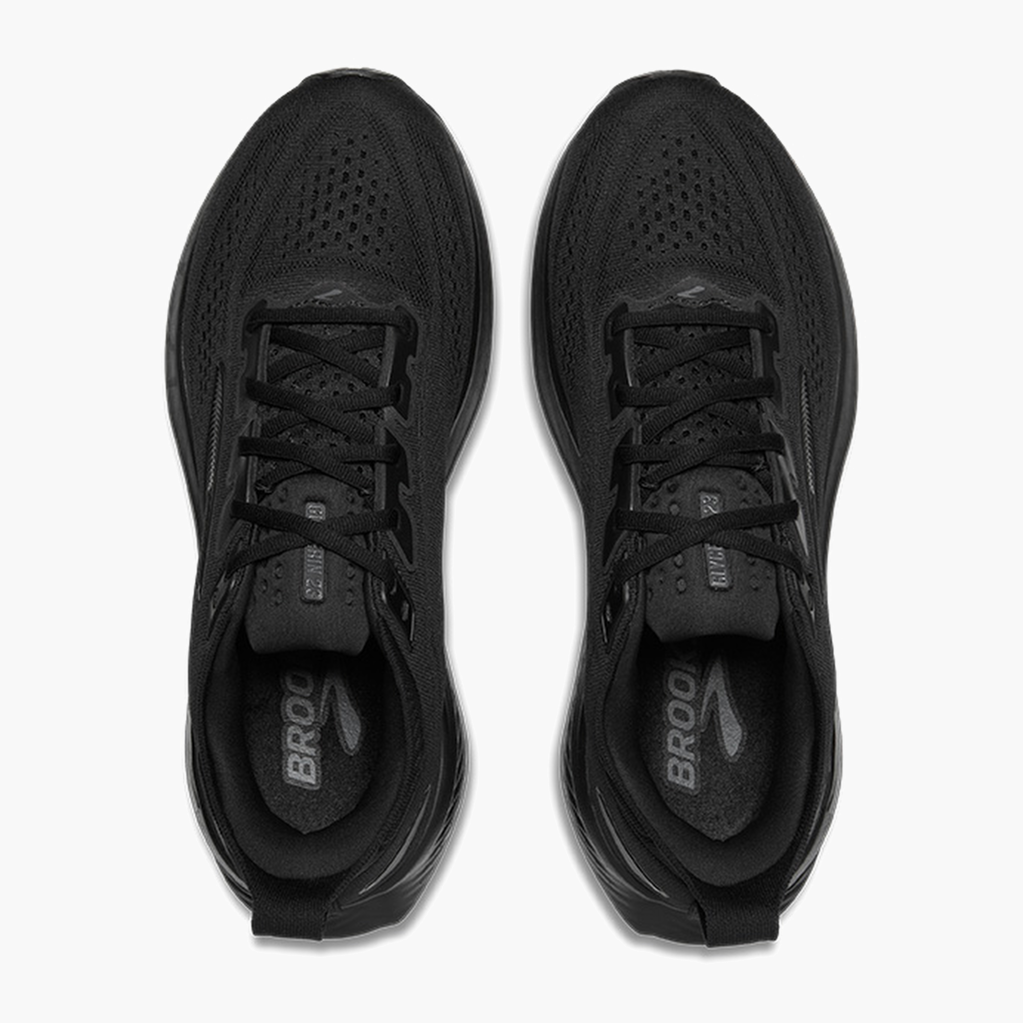 Overhead angle shot of Men's Glycerin 23 in Black / Black / Ebony