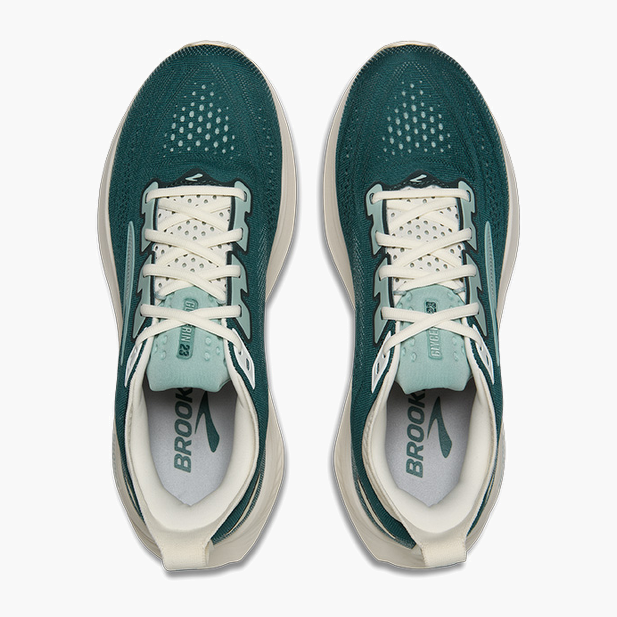 Overhead angle shot of Men's Glycerin 23 in Atlantic Deep / Greymist / Coconut