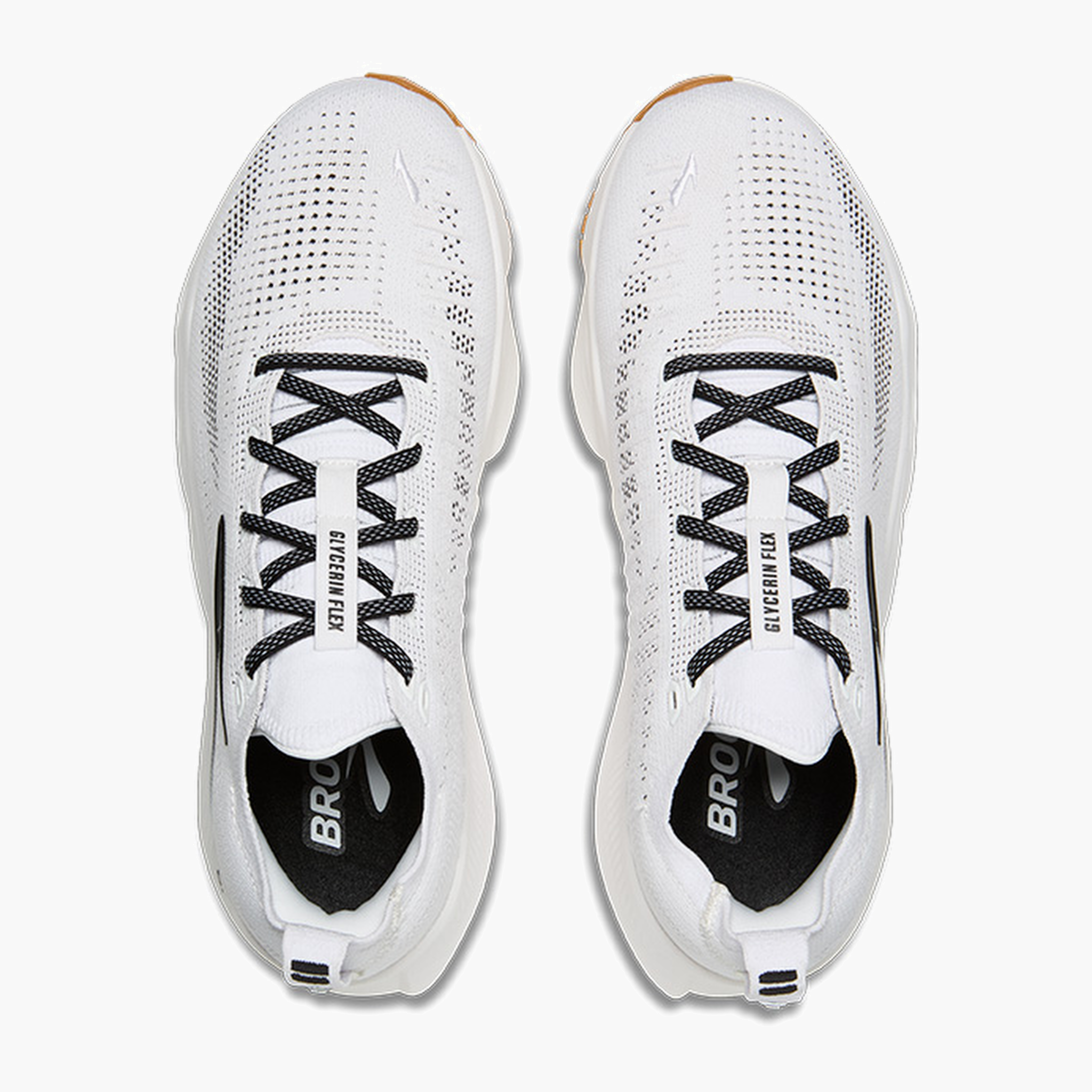 Overhead angle shot of Men's Glycerin Flex in White / Black / Gum