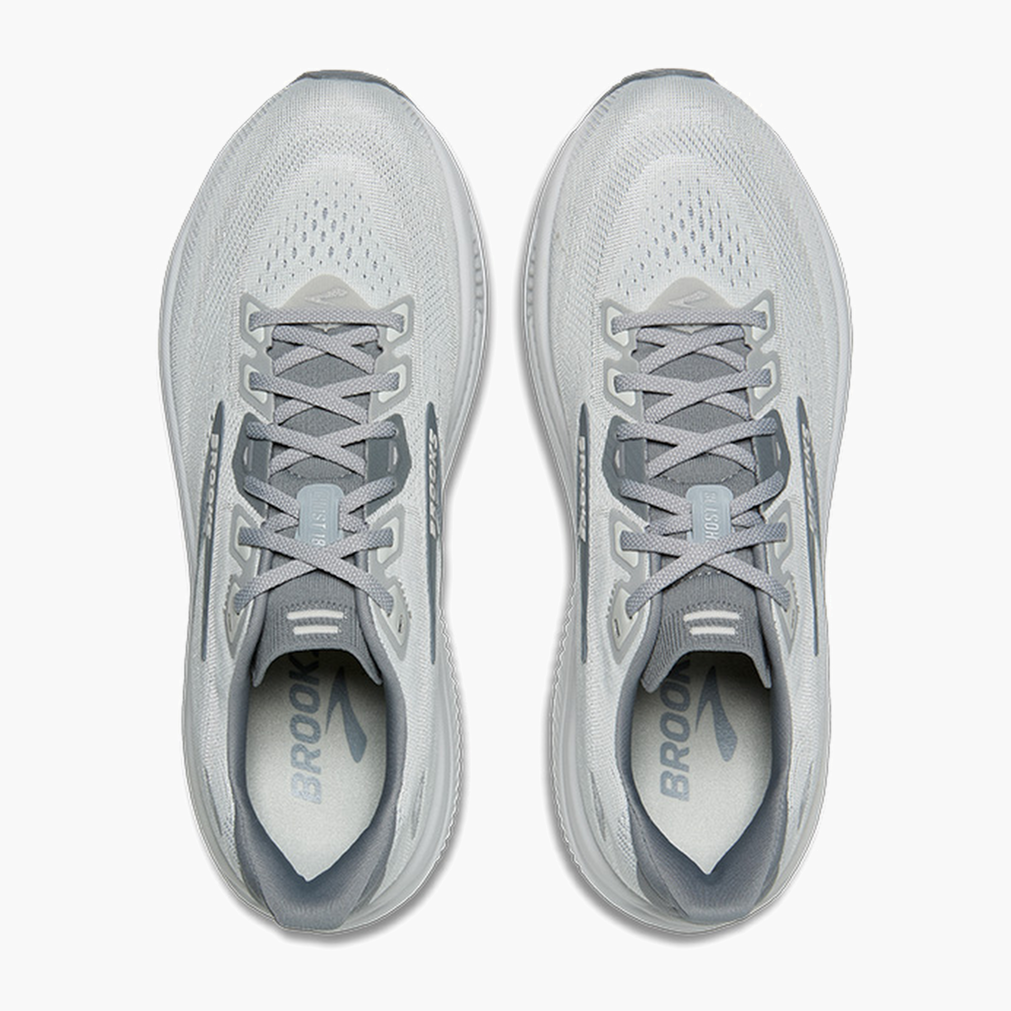 Overhead angle shot of Men's Ghost 18 in Primer Grey / Oyster Mushroom