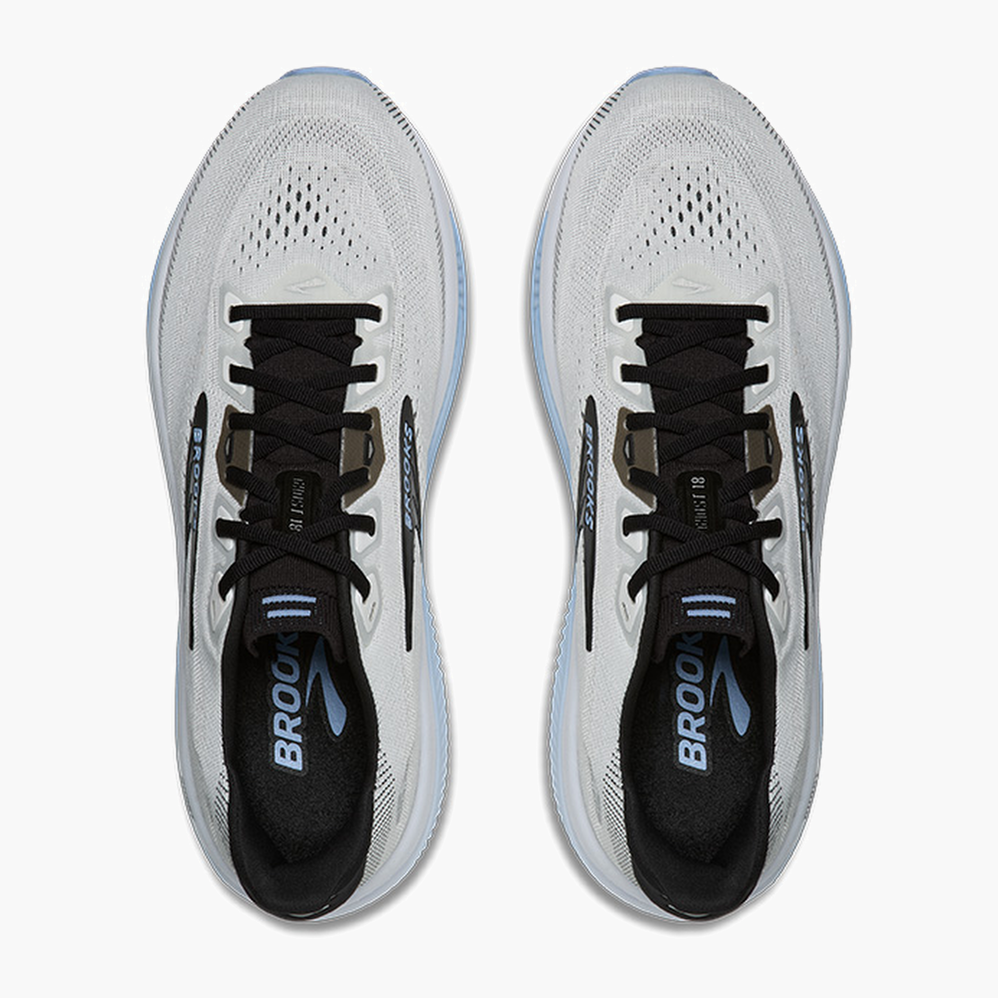 Overhead angle shot of Men's Ghost 18 in White / Black / Open Air