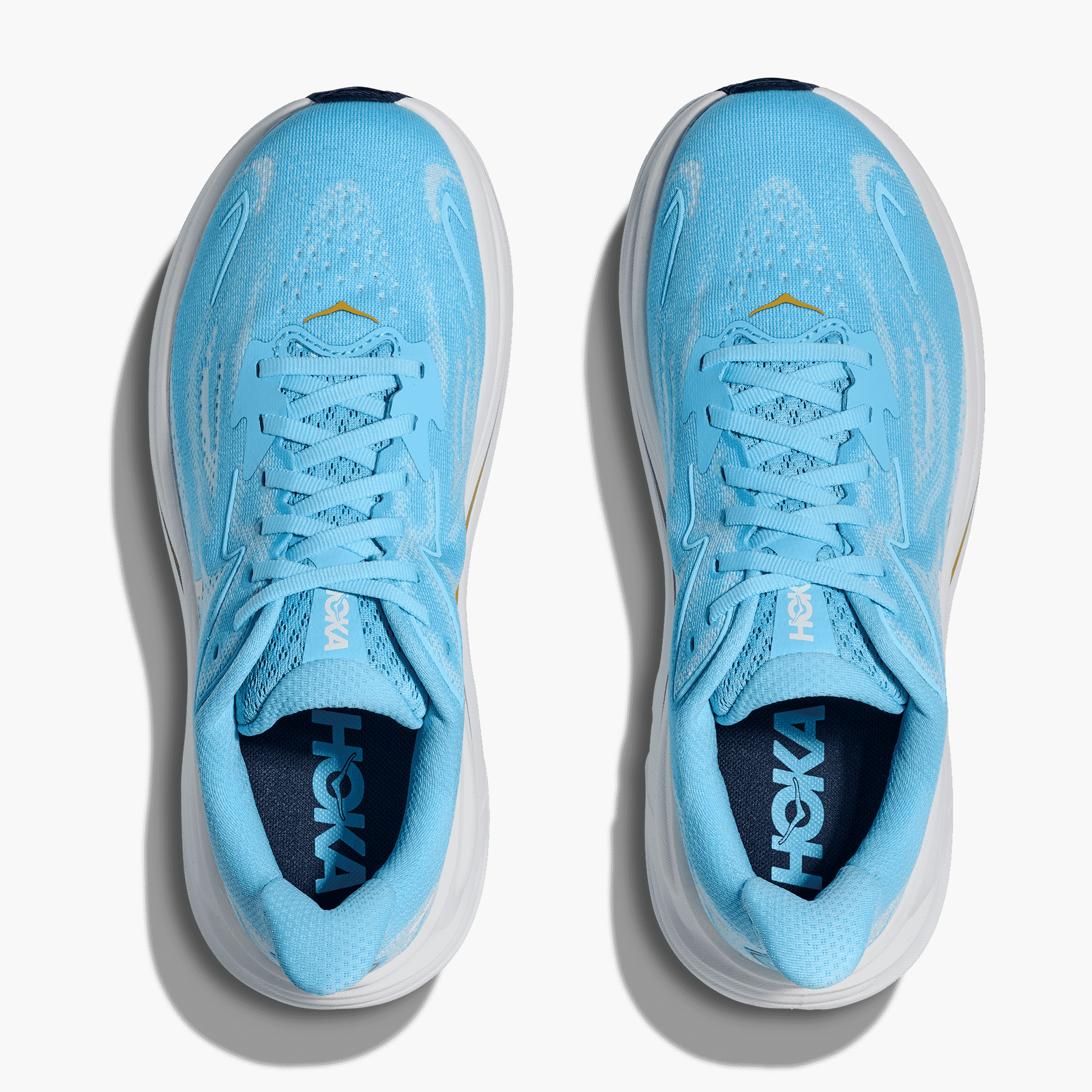 Overhead angle shot of Women's Clifton 10 in Soaring Blue / Frost