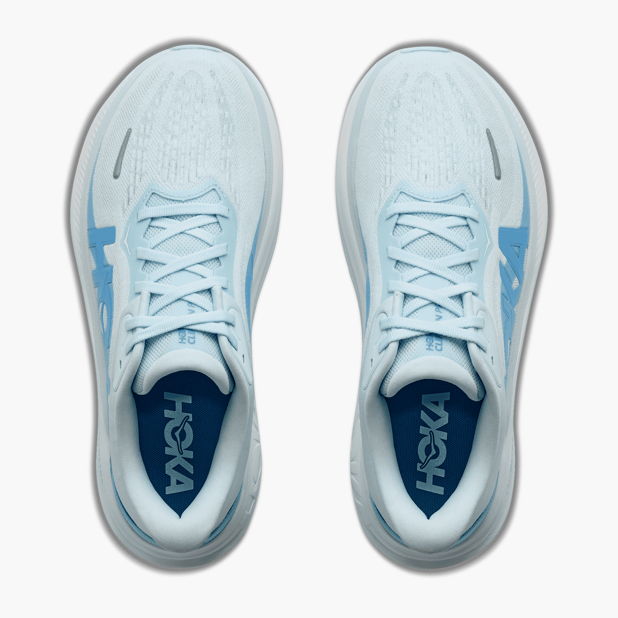 Overhead angle shot of Women's Clifton Pro in Glimmering Blue / Soaring Blue