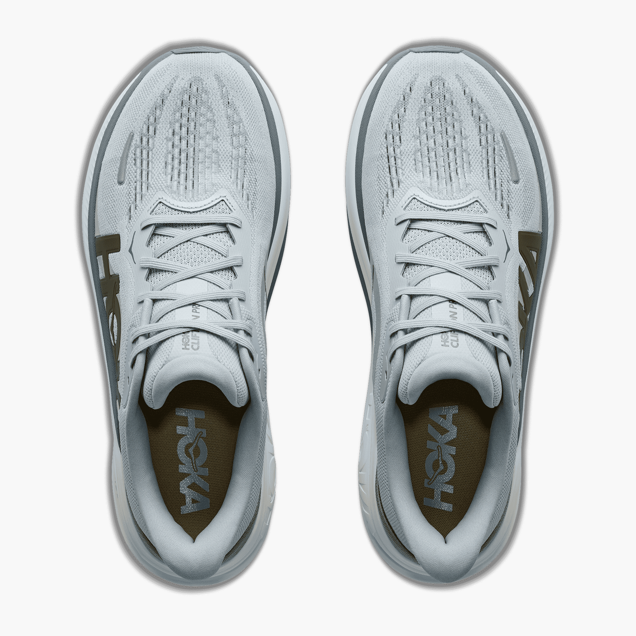 Overhead angle shot of Men's Clifton Pro in Mineral Blue / Sprouted Green