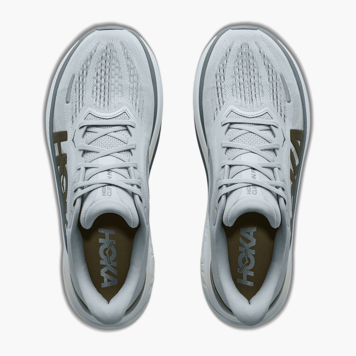 Overhead angle shot of Men's Clifton Pro in Mineral Blue / Sprouted Green