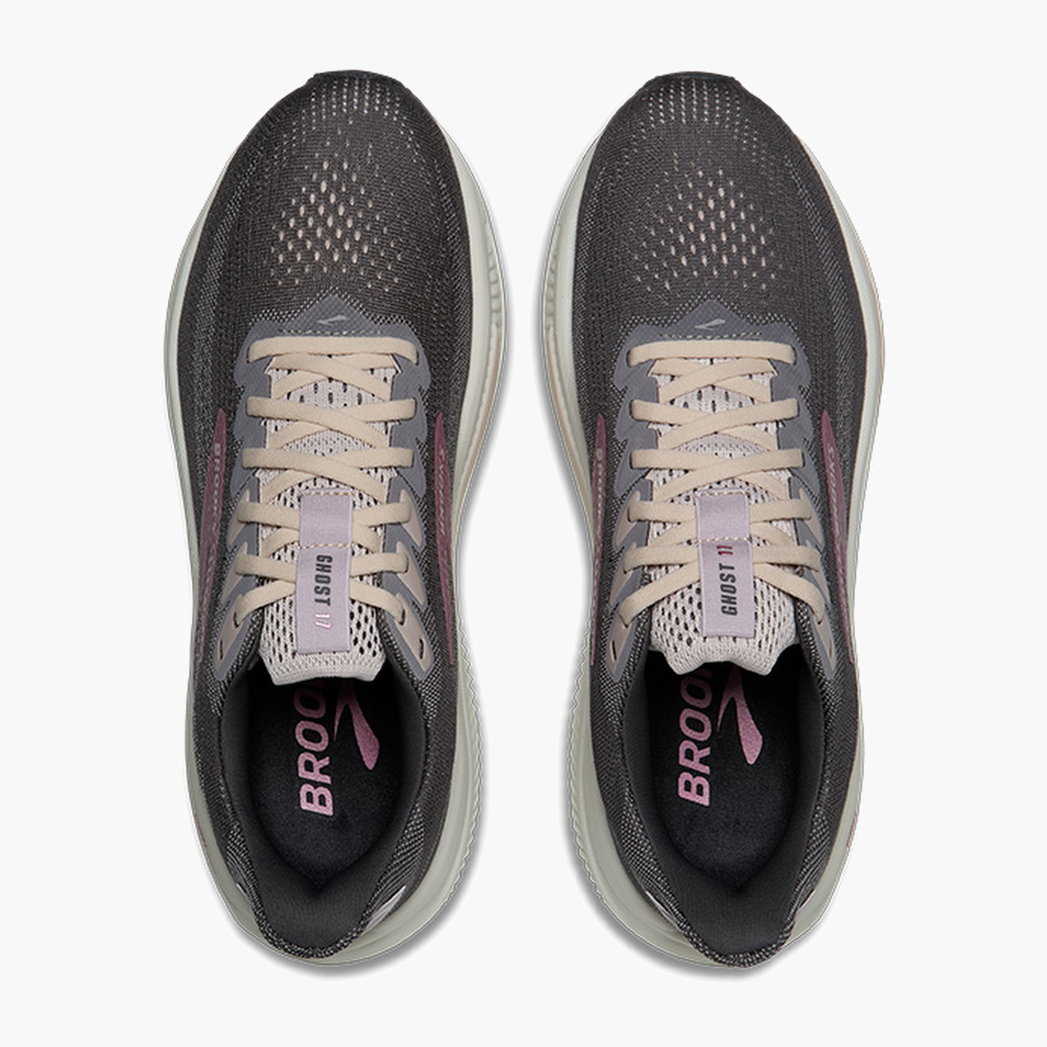Overhead angle shot of Women's Ghost 17 in Poppy Seed / Pink / Bluewash