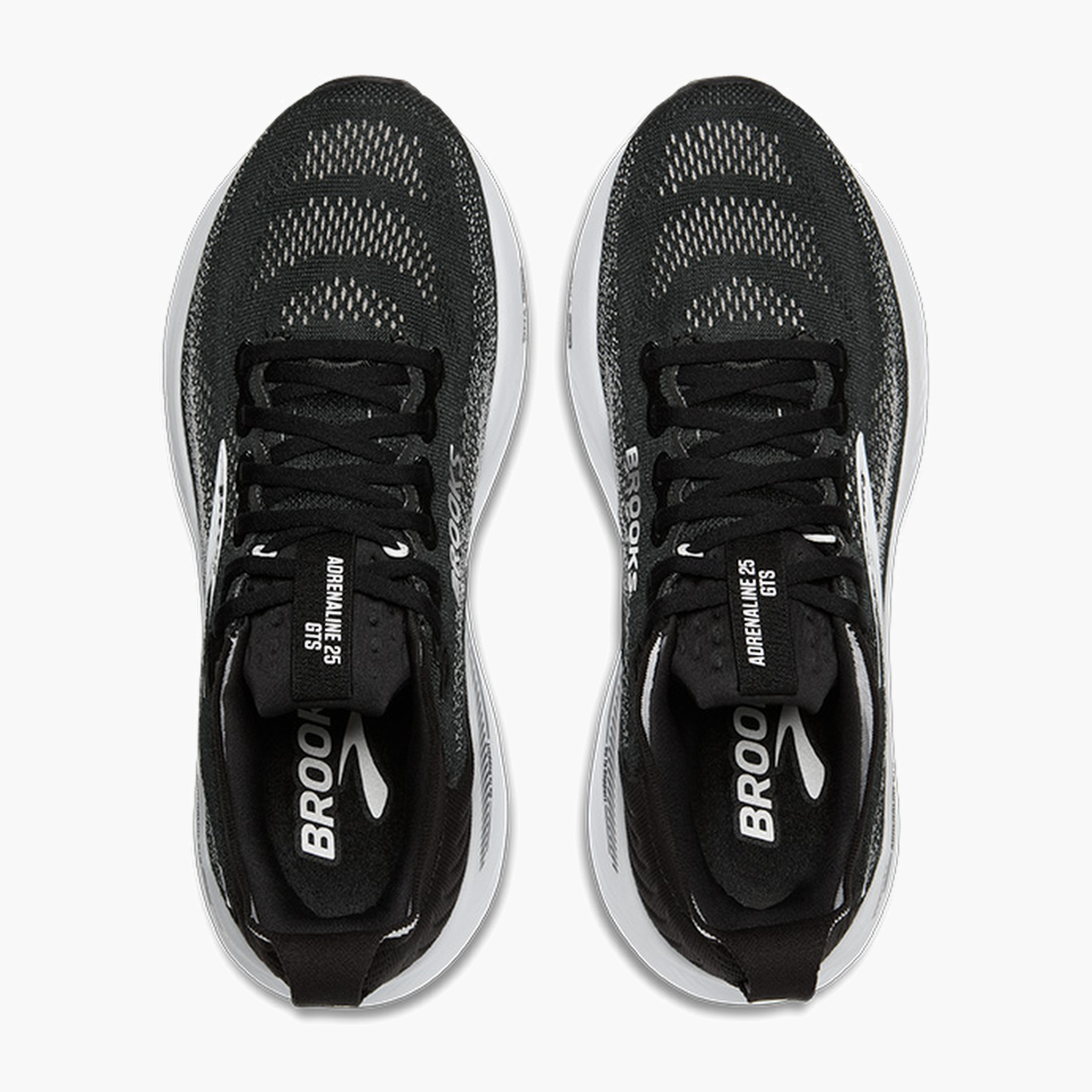 Overhead angle shot of Women's Adrenaline GTS 25 in Black / Grey / White