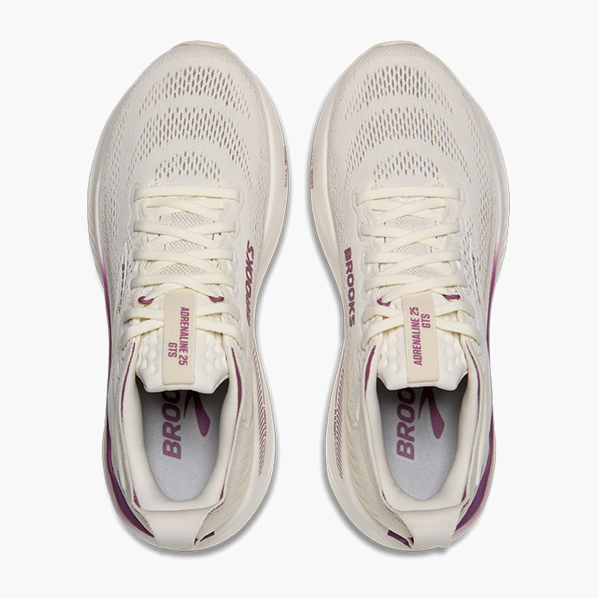 Overhead angle shot of Women's Adrenaline GTS 25 in Coconut / Argyle