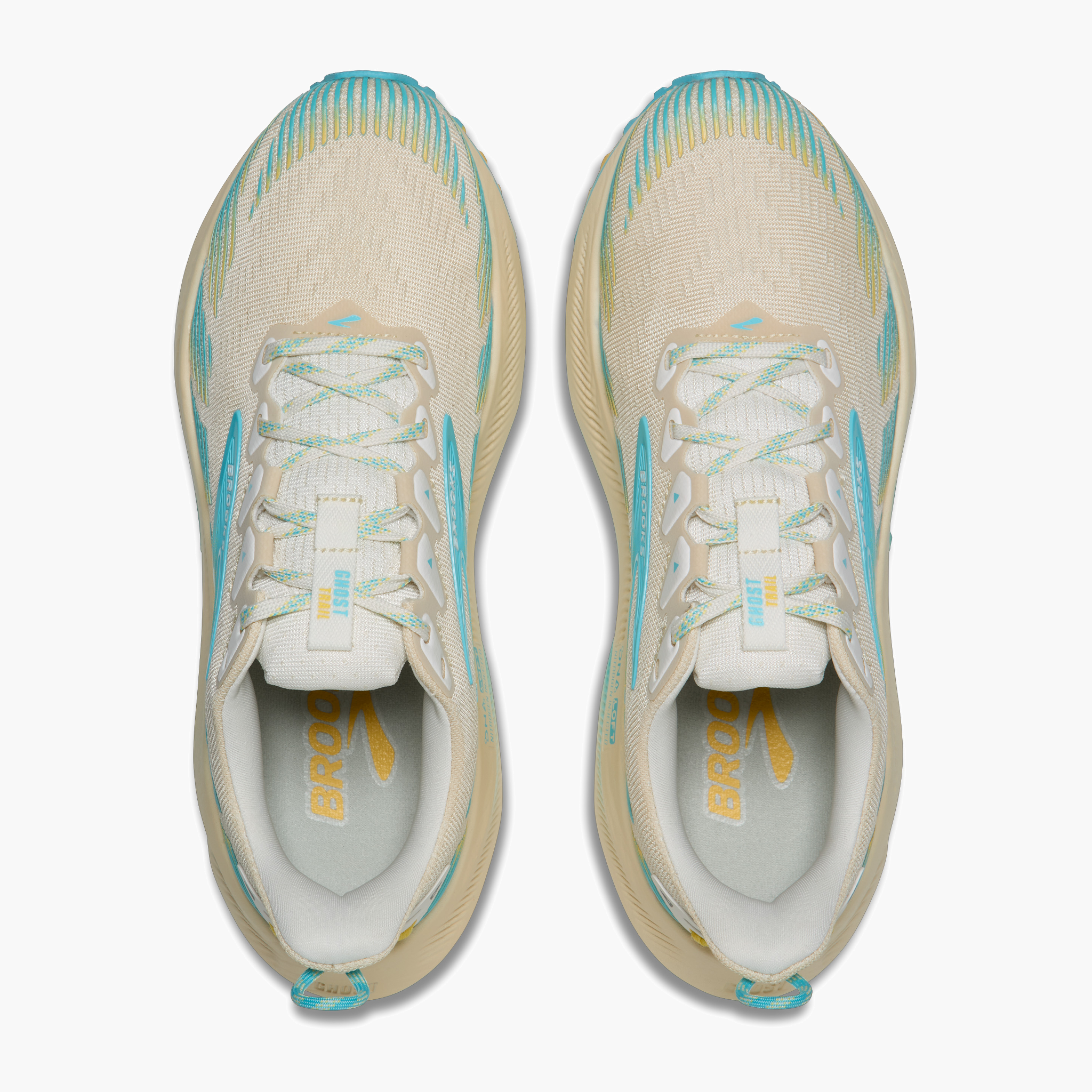 Overhead angle shot of Women's Ghost Trail in Sand / Star White / Golden Hour