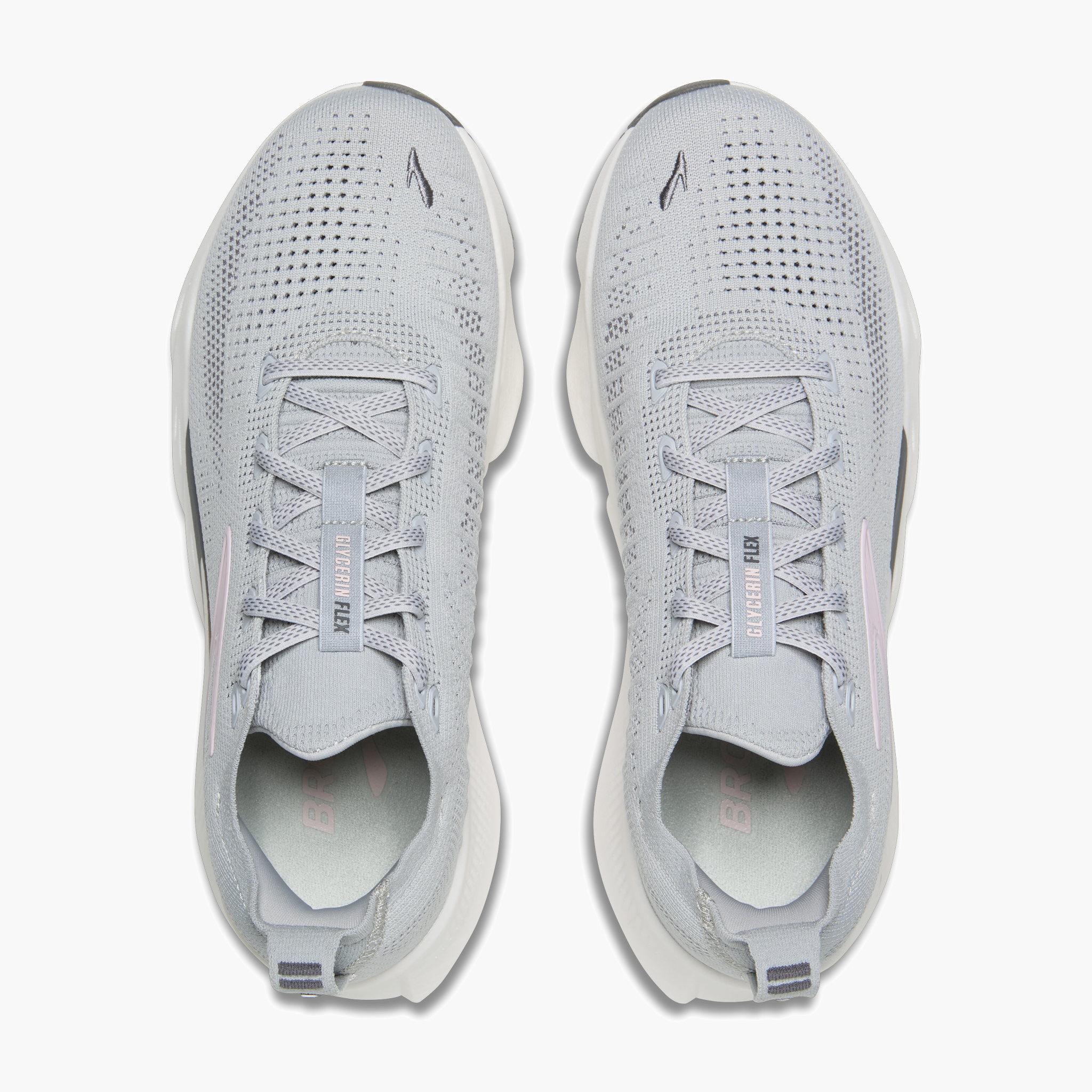 Overhead angle shot of Women's Glycerin Flex in Harbor Mist / Poppy Seed / Pink