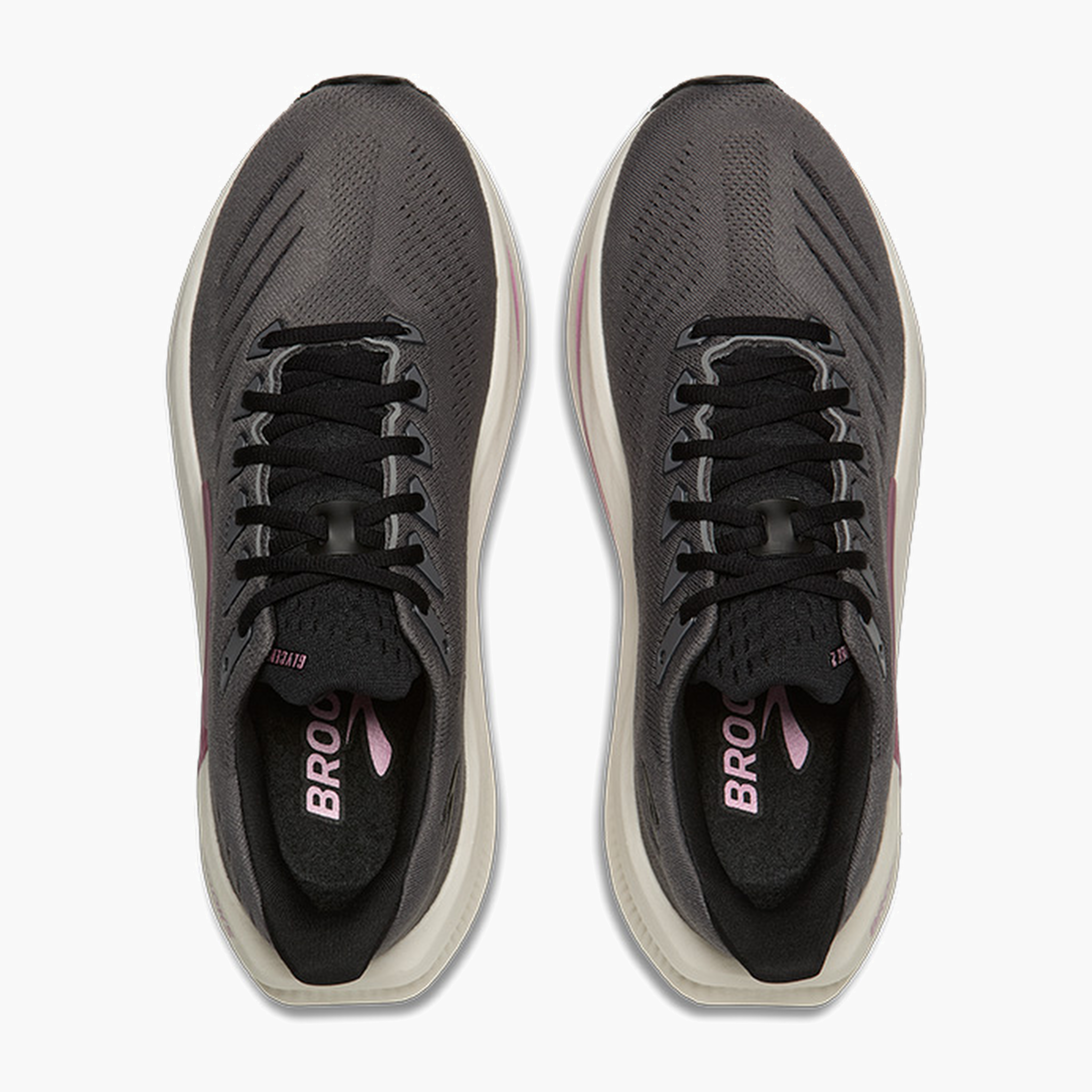 Overhead angle shot of Women's Glycerin Max 2 in Grey / Coconut / Metallic