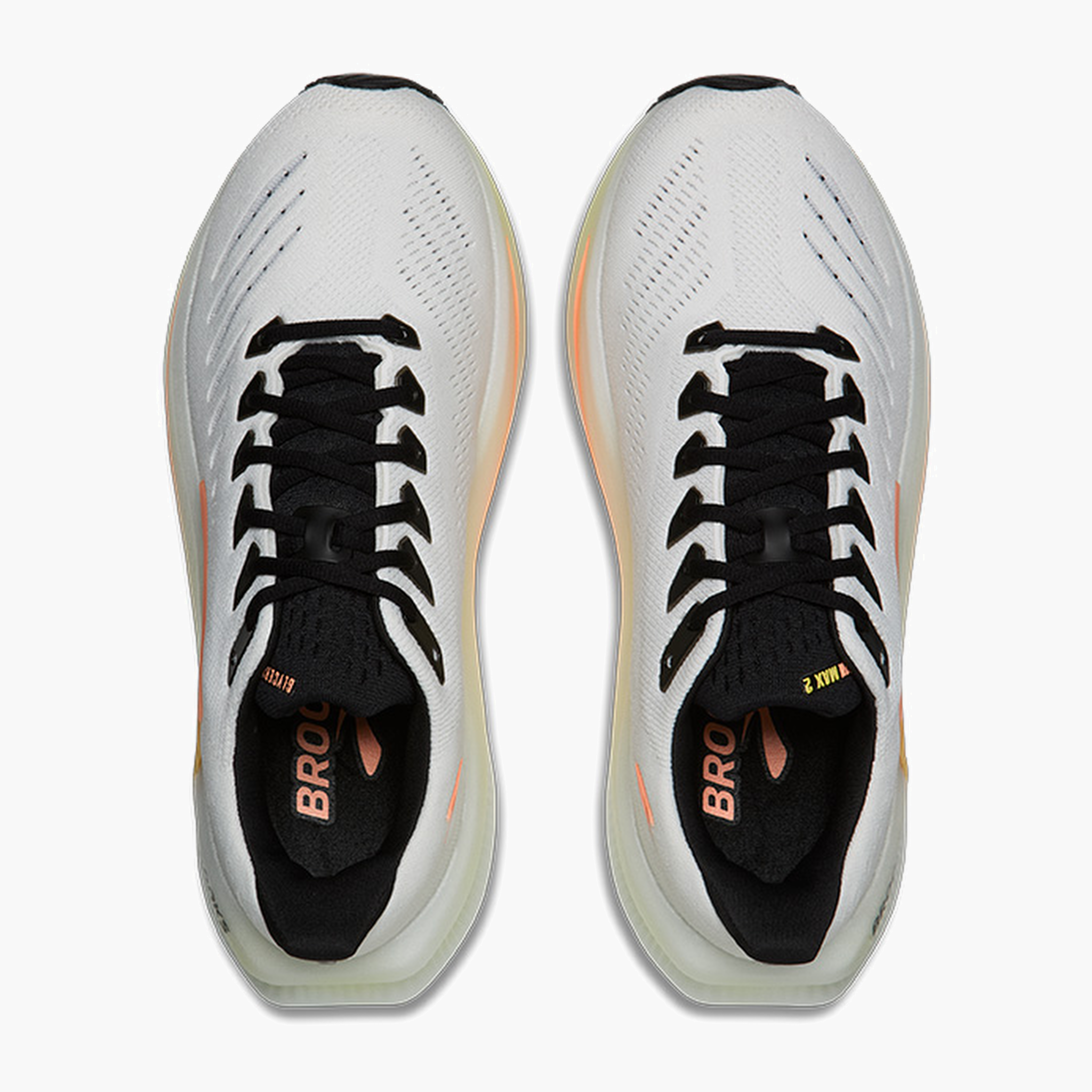 Overhead angle shot of Women's Glycerin Max 2 in White / Cyber Yellow / Nightlife