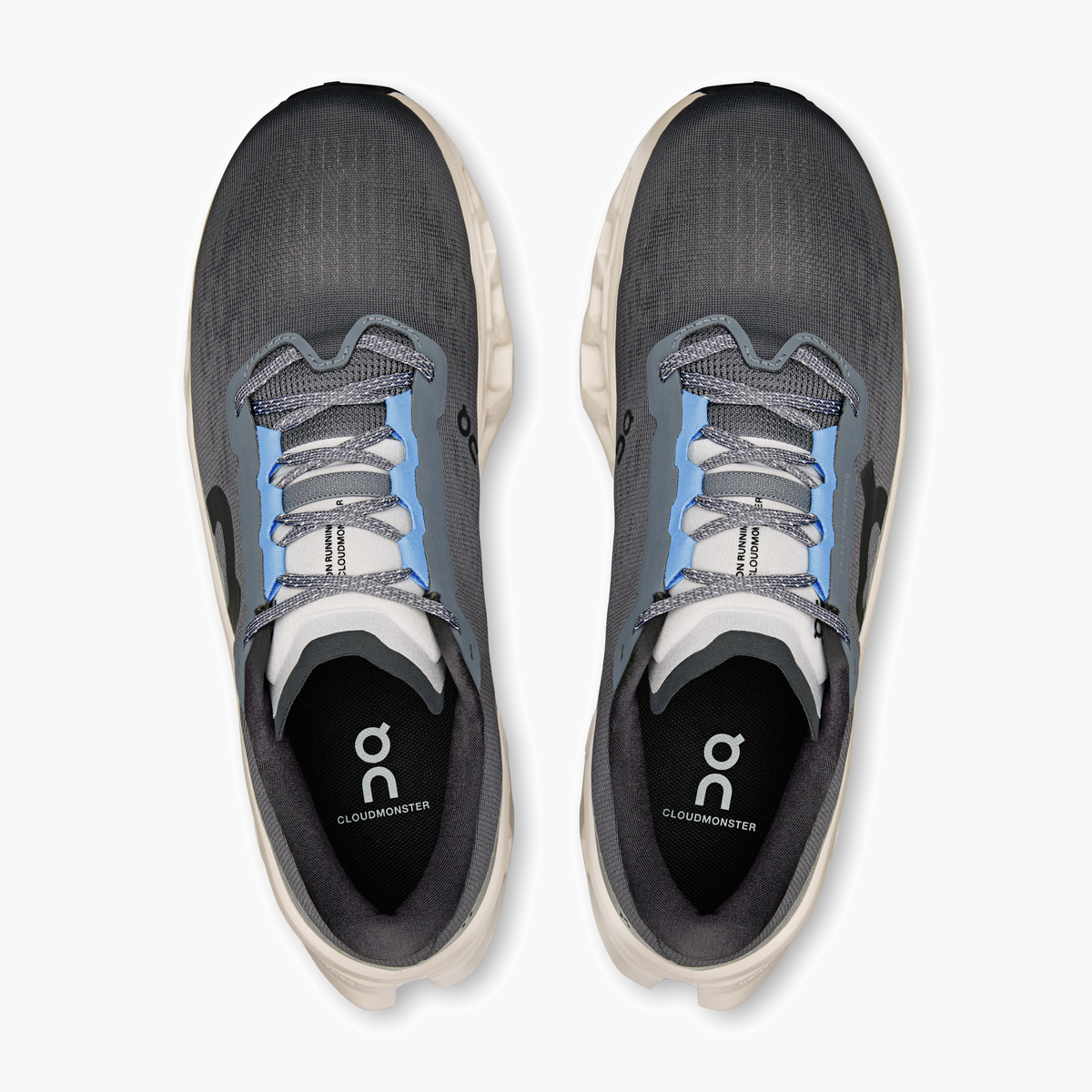 Overhead angle shot of Men's Cloudmonster 3 in Rock | Silver