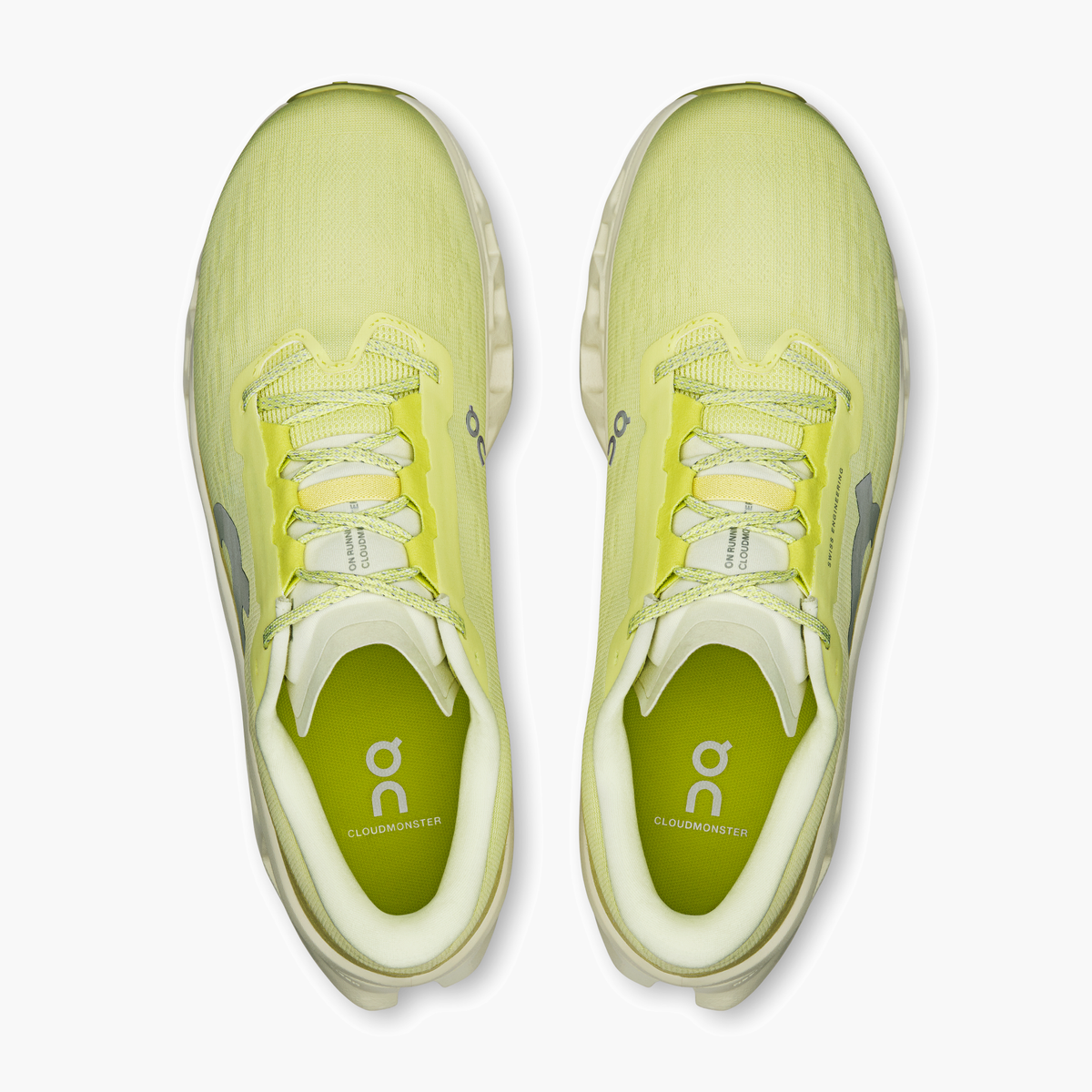 Overhead angle shot of Men's Cloudmonster 3 in Limelight | Seedling