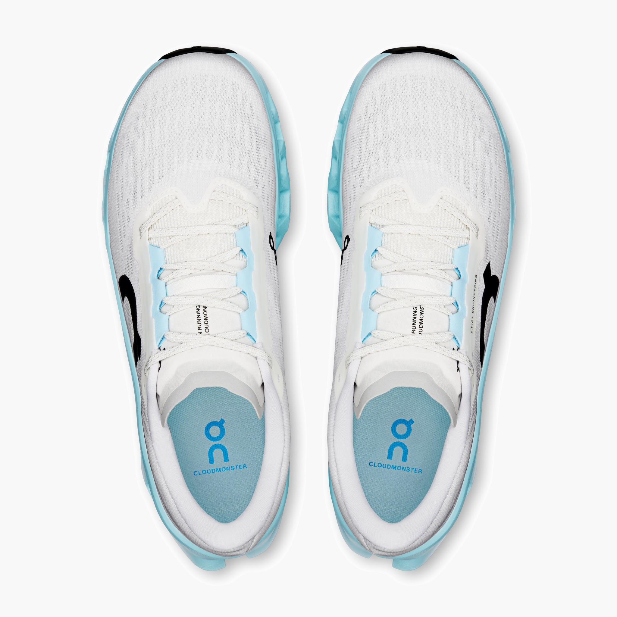 Overhead angle shot of Men's Cloudmonster 3 in Ivory | Topaz