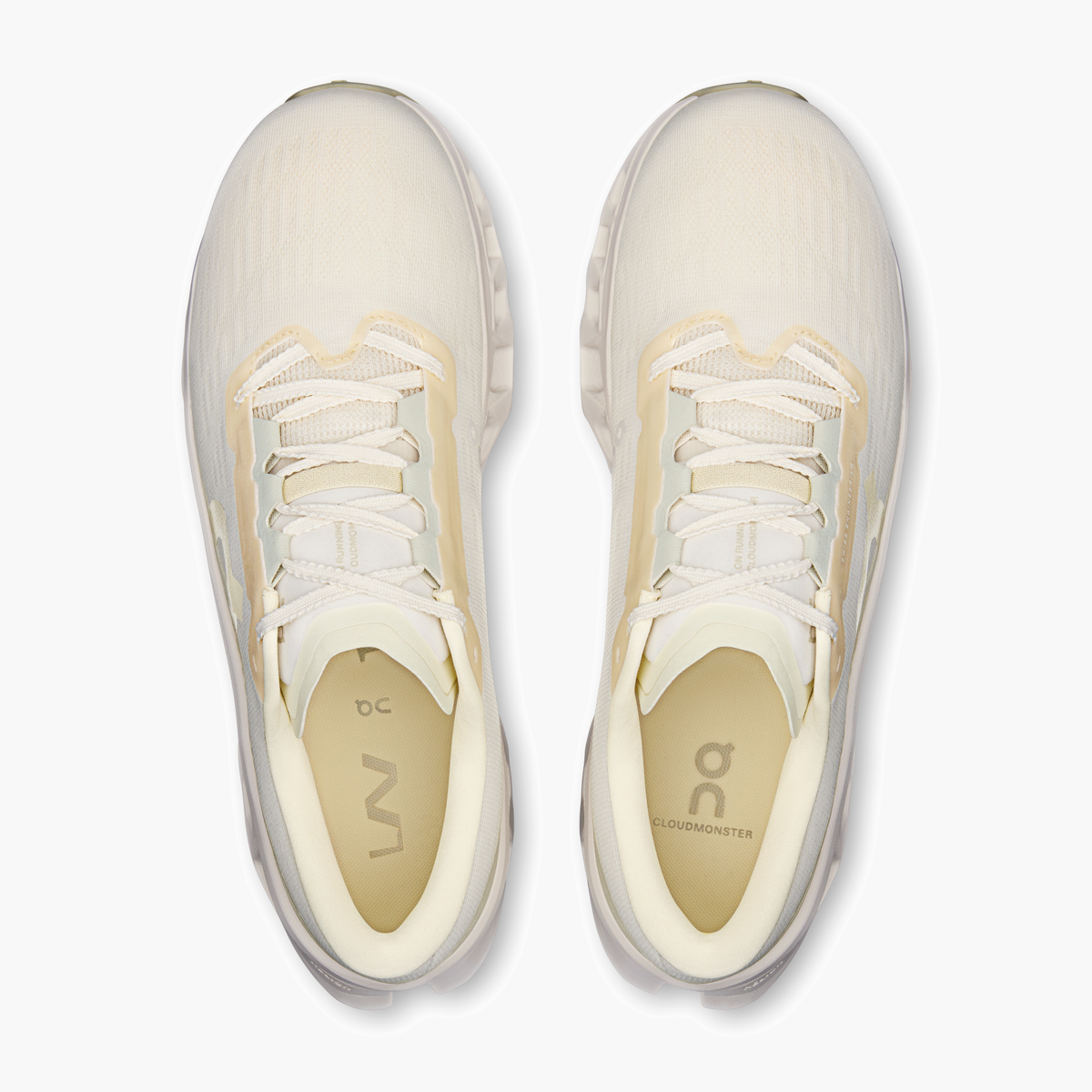 Overhead angle shot of Men's Cloudmonster 3 in Ivory | Ray