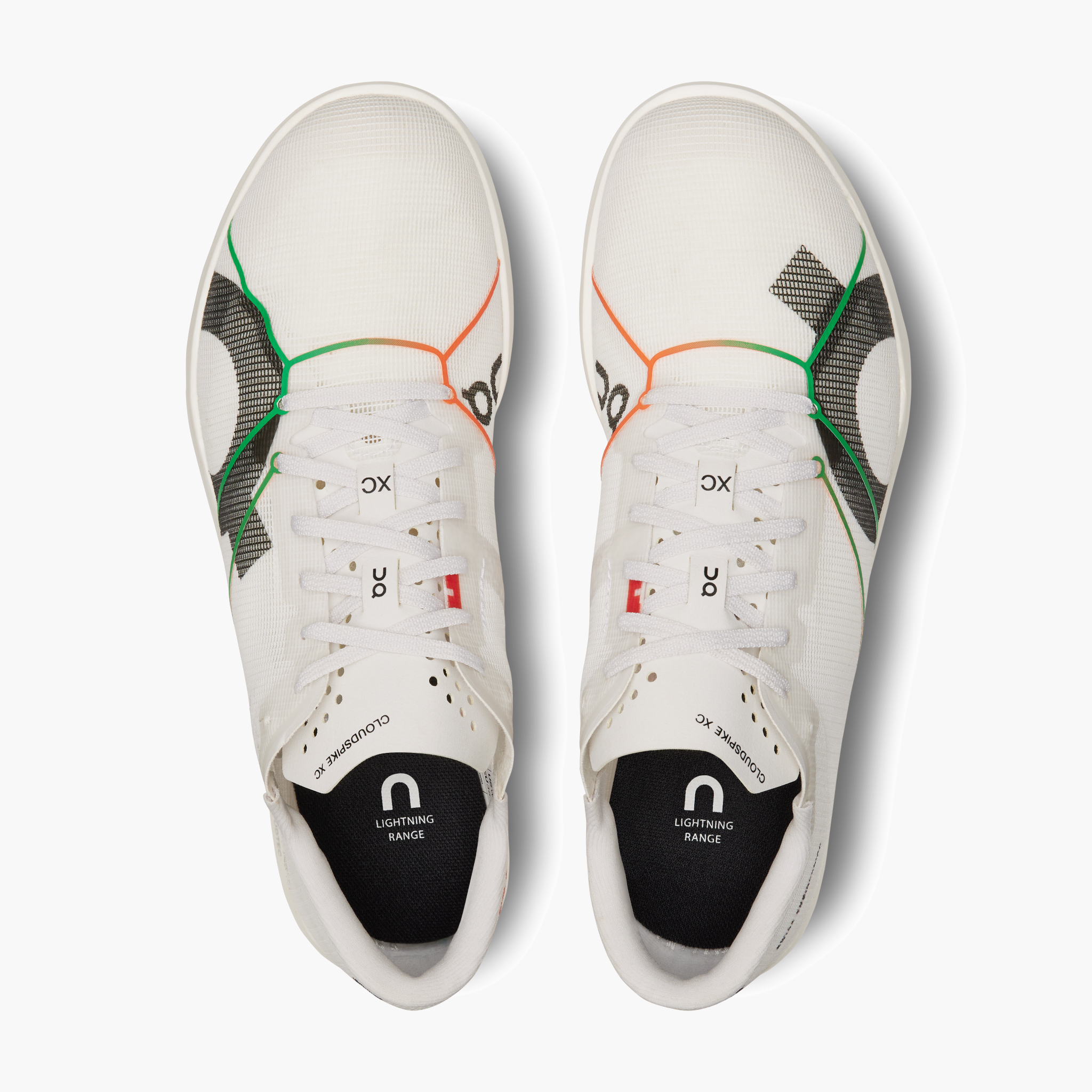 Overhead angle shot of Womens Cloudspike XC in Frost / White