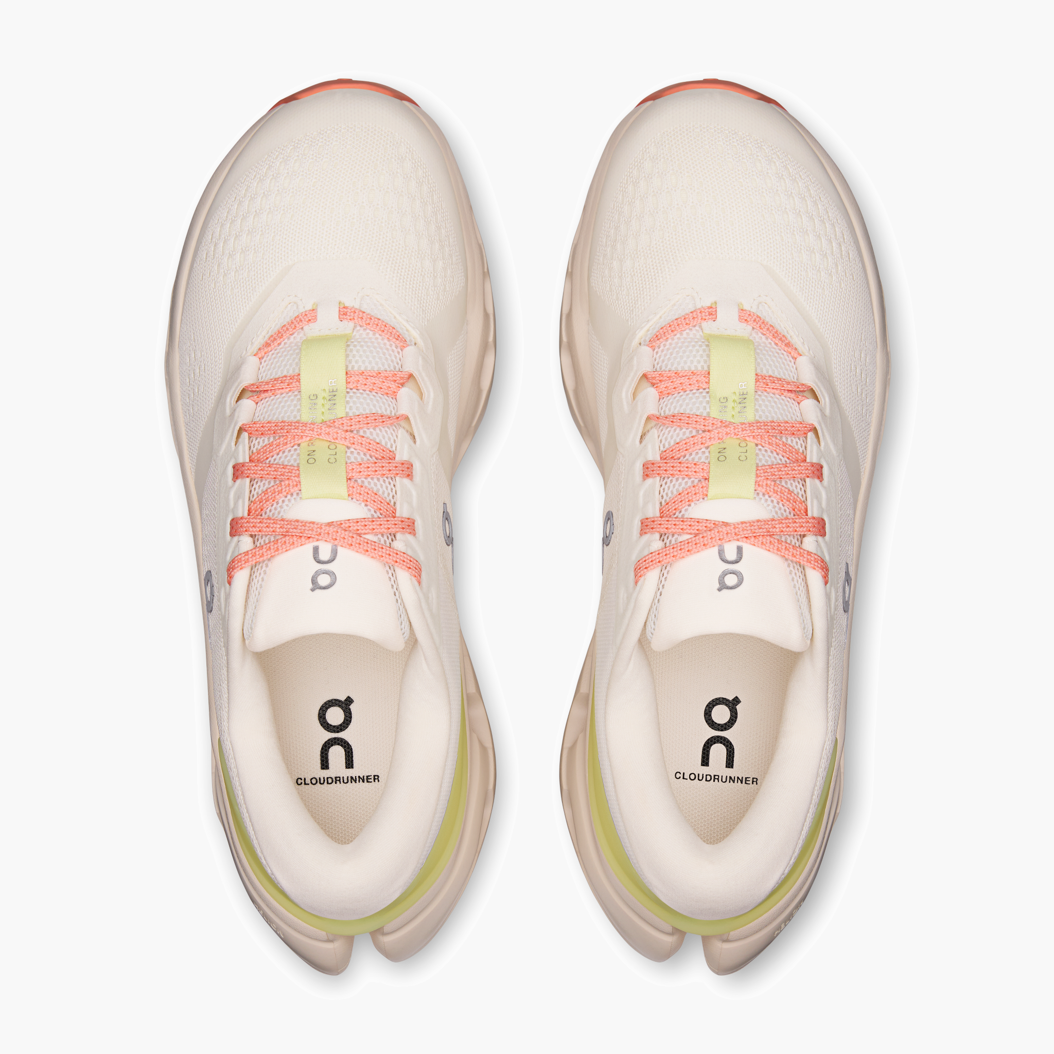 Overhead angle shot of Women's Cloudrunner 3 in Ivory | Dew