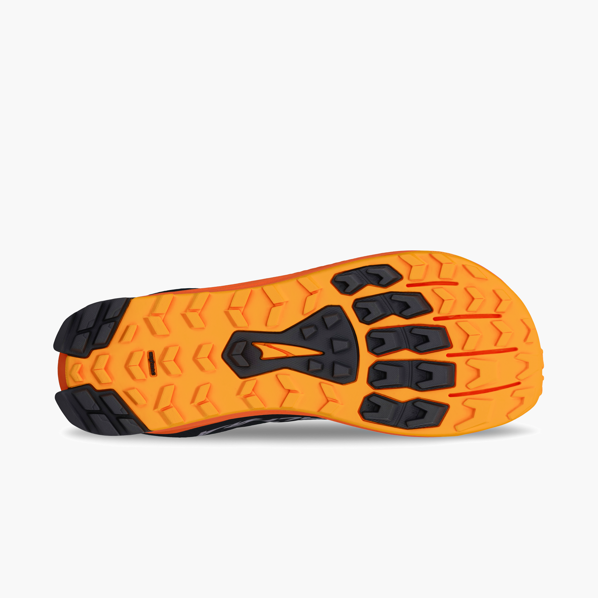 Overhead angle shot of Men's Lone Peak 9 in Black/red