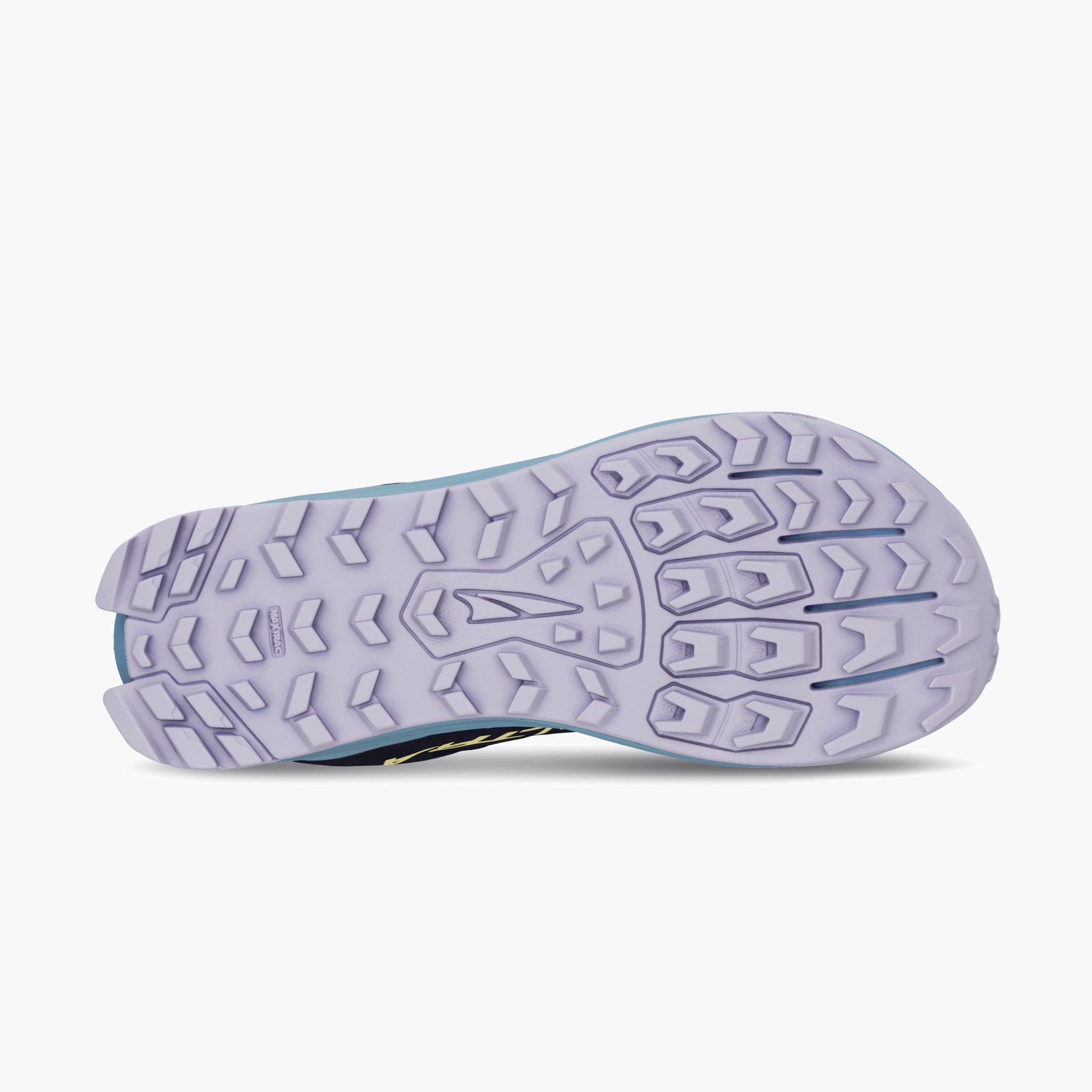 Overhead angle shot of Women's Lone Peak 9 in Black / Blue
