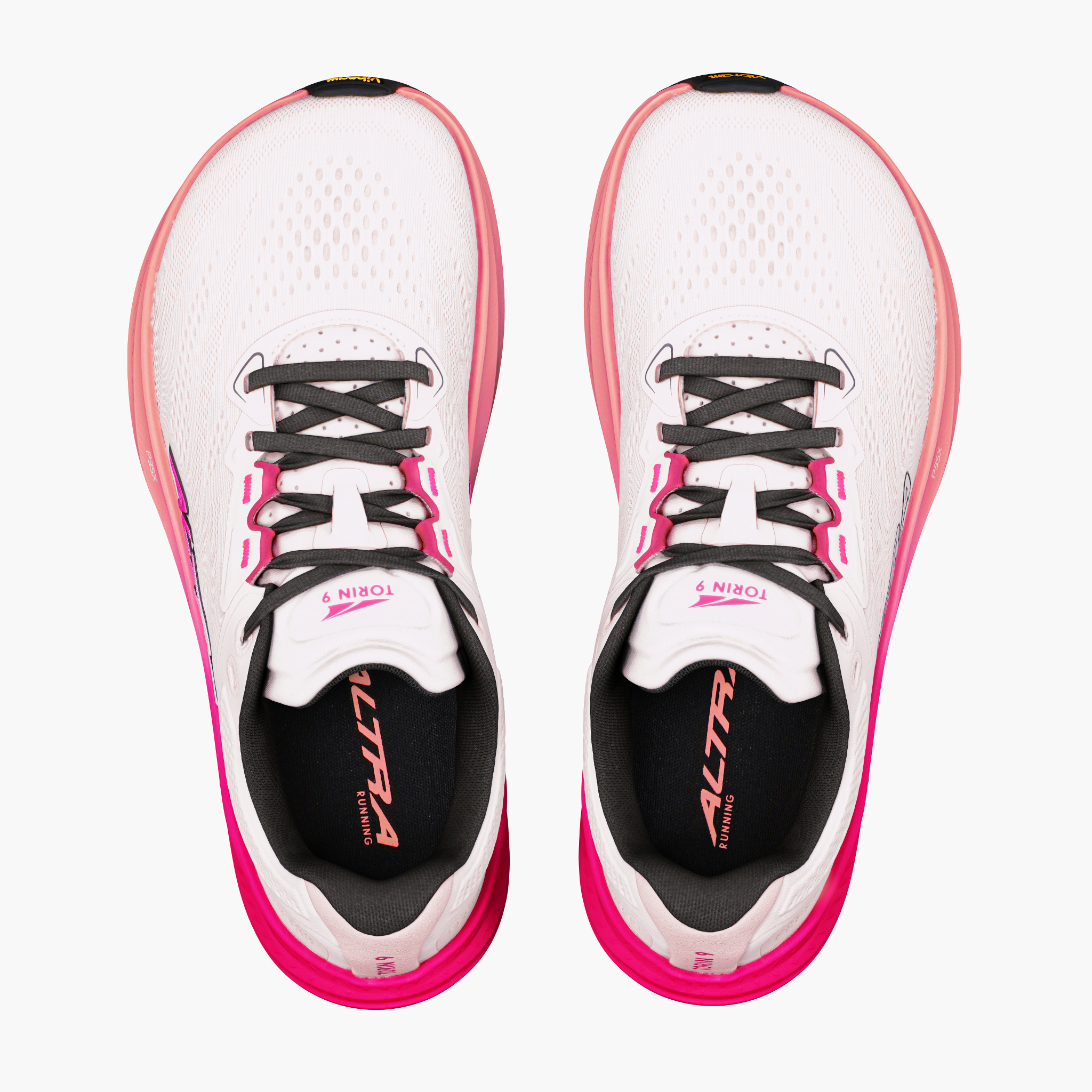 Overhead angle shot of Women's Torin 9 in Coconut Cream / Pink Glow