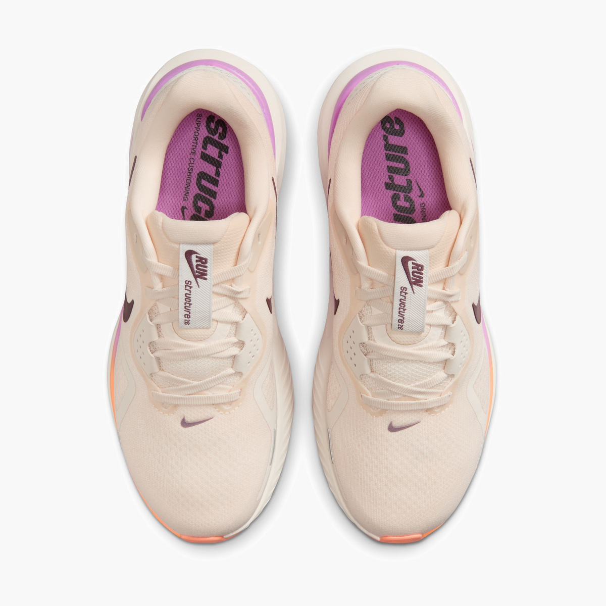 Overhead angle shot of Women's Structure 26 in Chalk / Tattoo-Lt Magenta-Orange Pulse