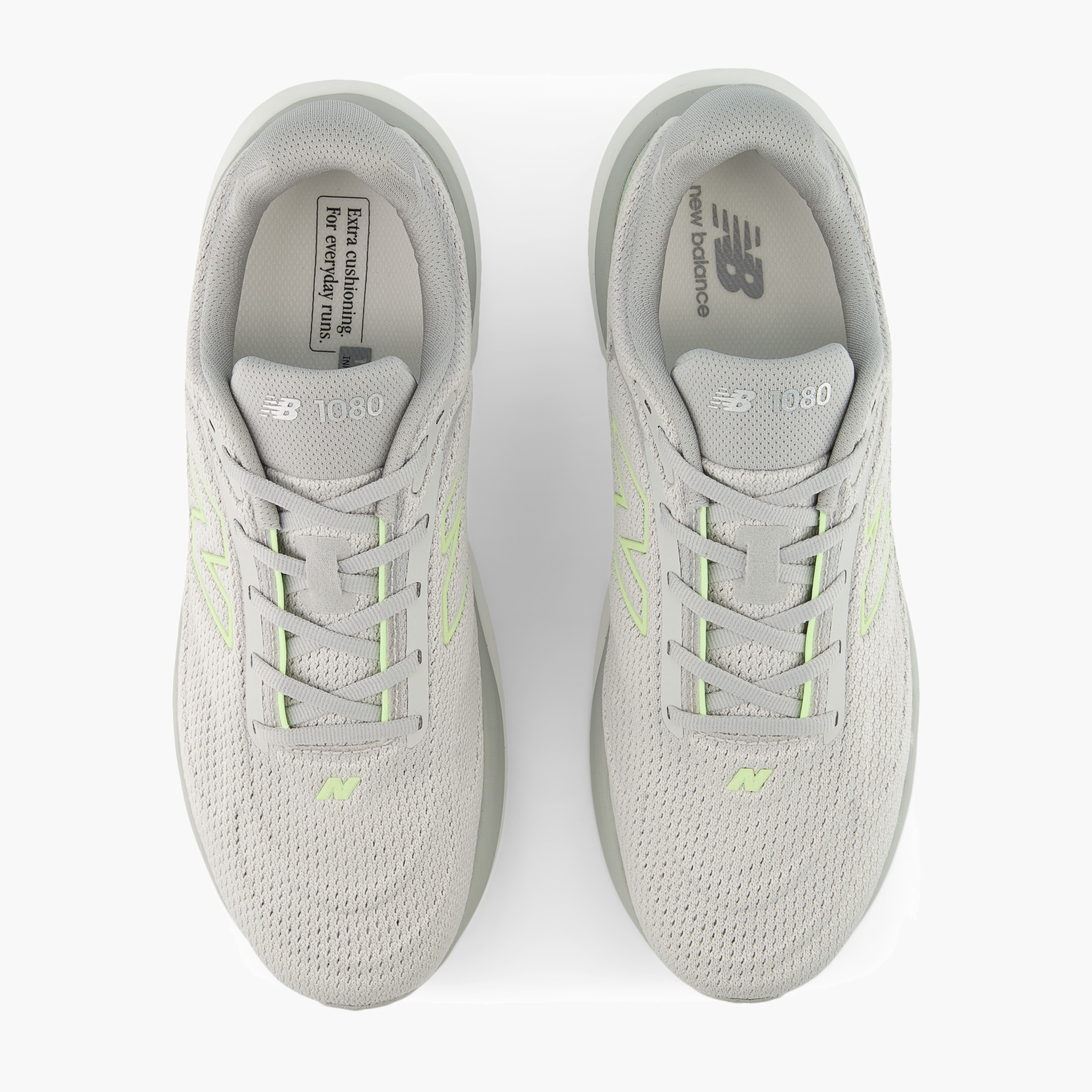 Overhead angle shot of Men's 1080 v15 in Greymatter / Afterglow / Raincloud