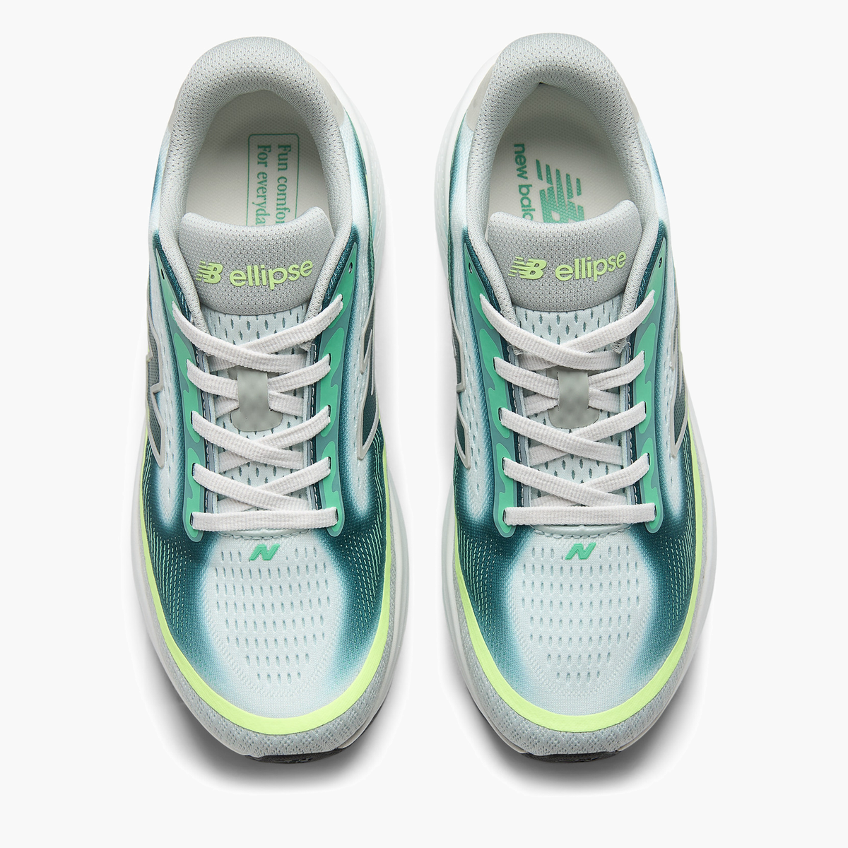 Overhead angle shot of Men's Ellipse v1 in Deepend / Glintblue / Medusagreen