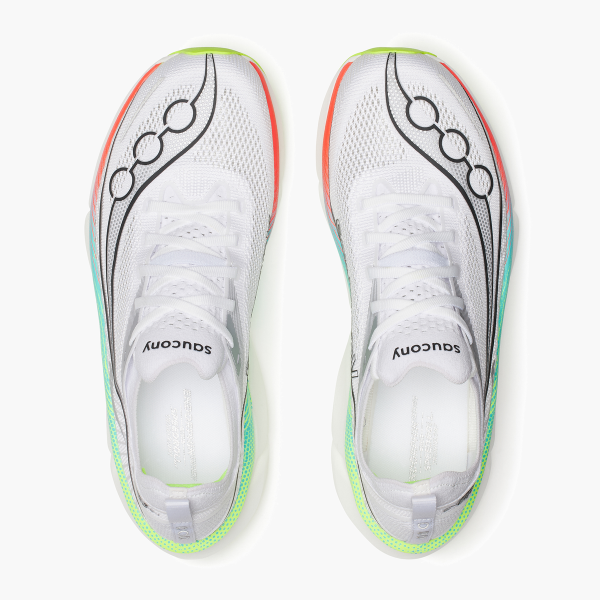 Overhead angle shot of All Gender Endorphin Elite 3 in White / Multi