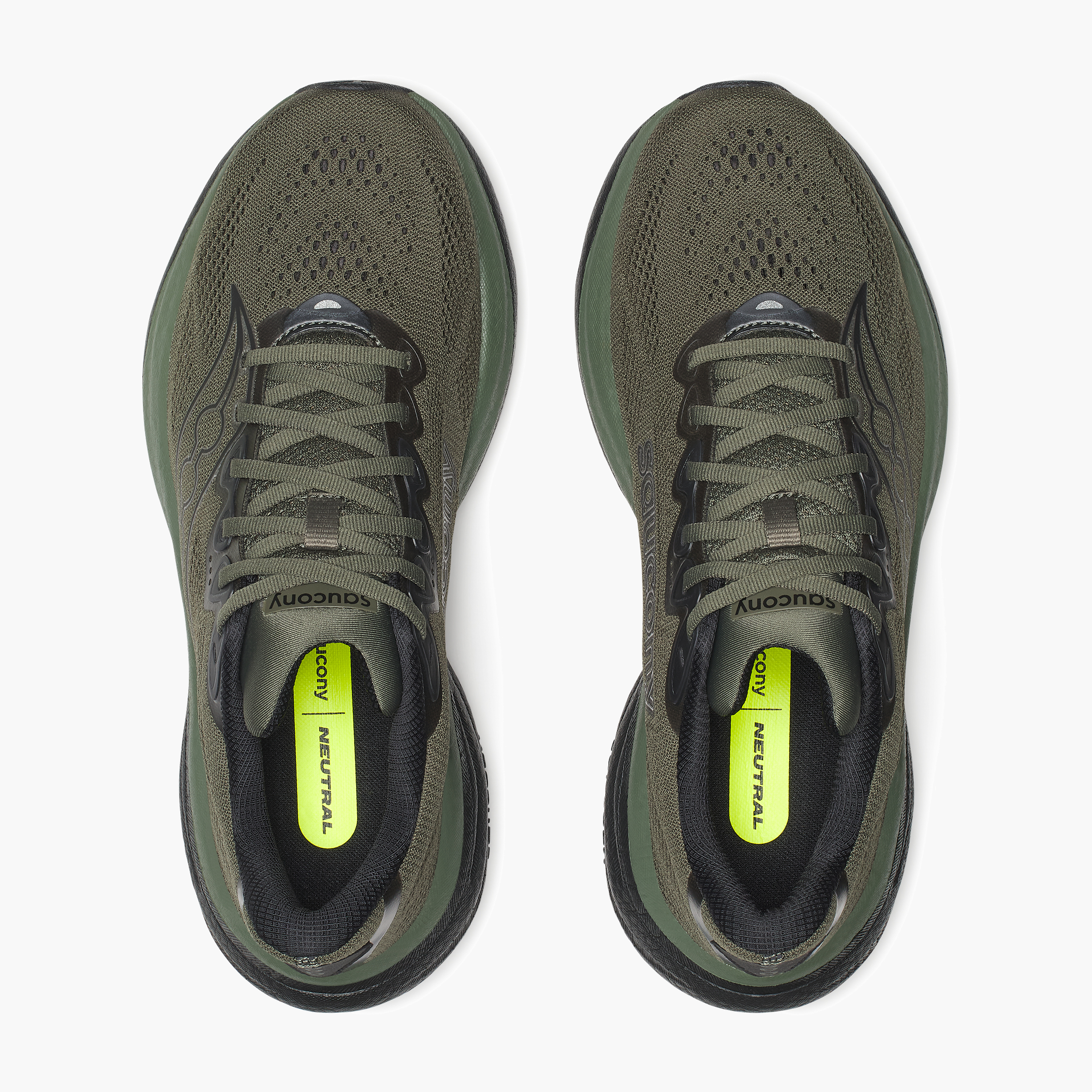 Overhead angle shot of Men's Ride 19 in Fatigue / Blac