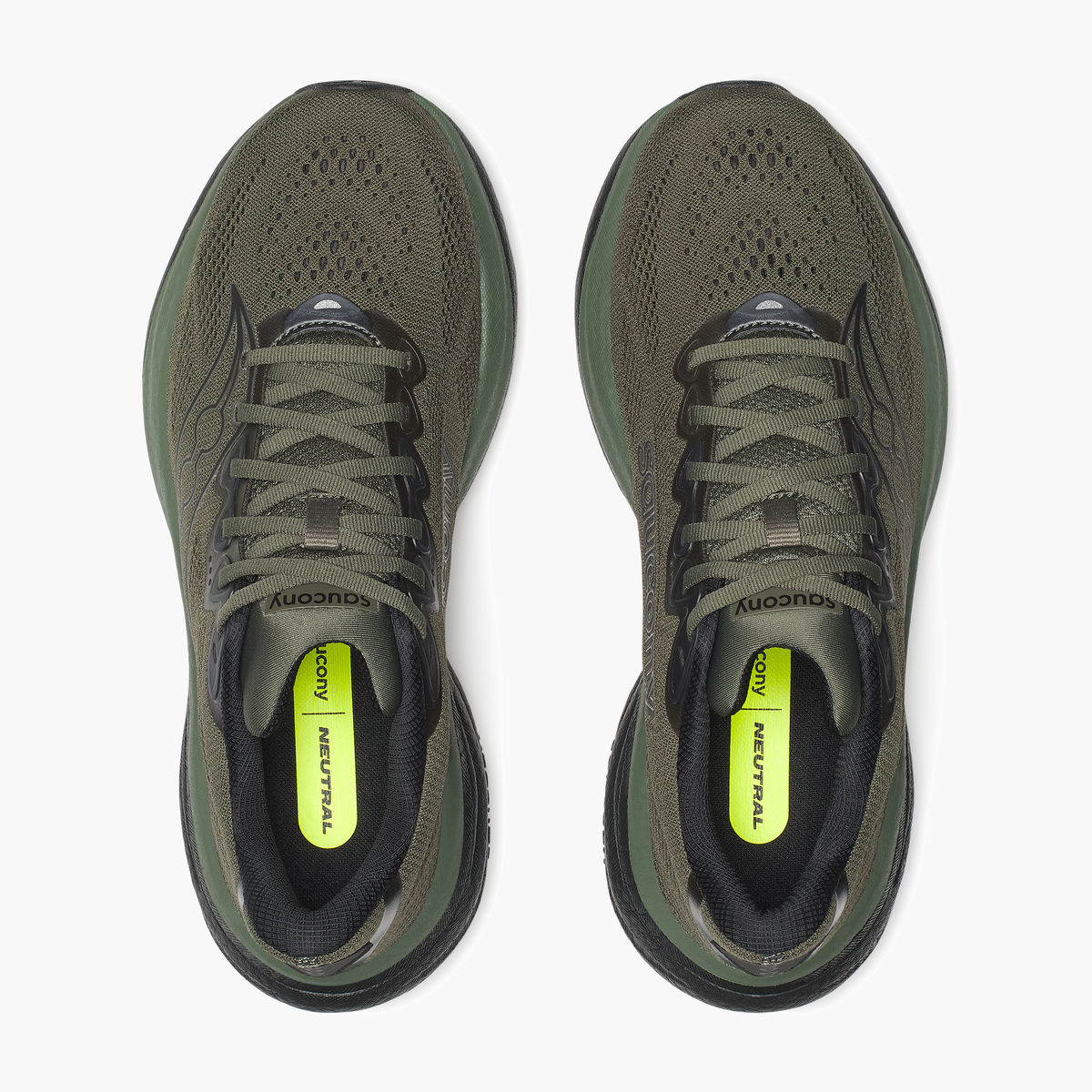 Overhead angle shot of Men's Ride 19 in Fatigue / Blac