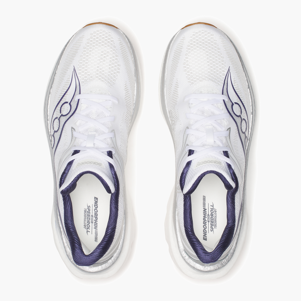 Overhead angle shot of Men's Endorphin Speed 6 in White / Naval