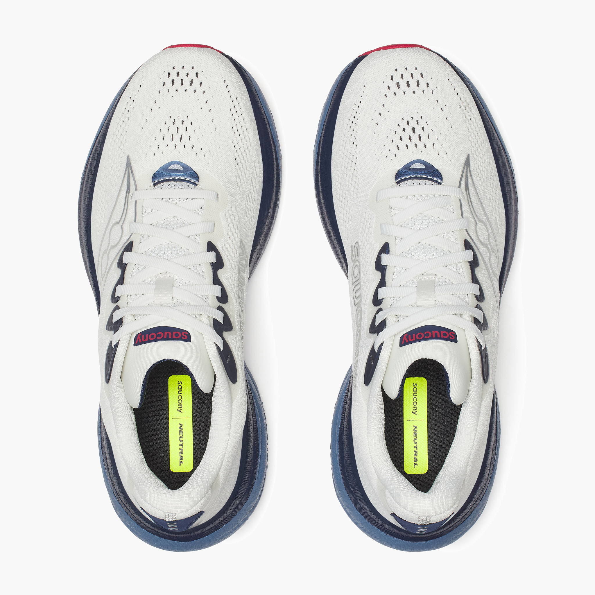 Overhead angle shot of Men's Ride 19 in Ivory / Storm