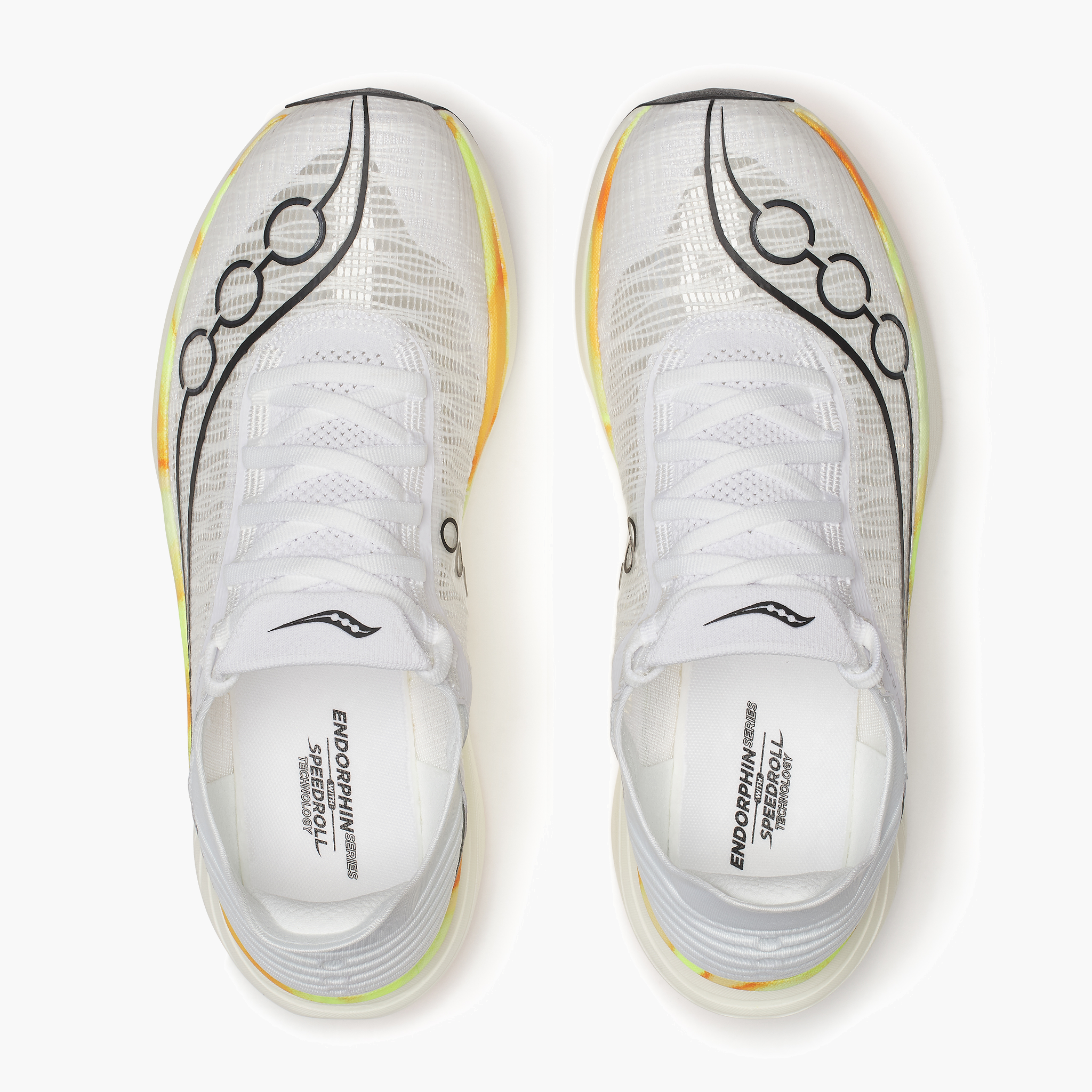 Overhead angle shot of Men's Endorphin Elite 2 in White/peel