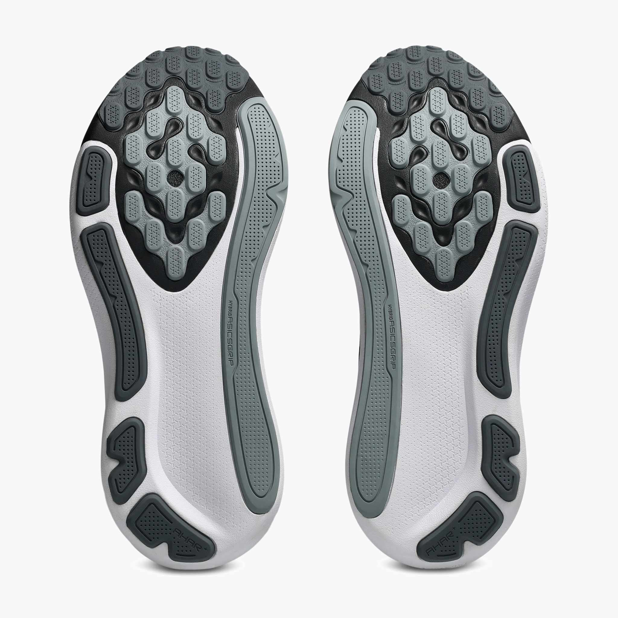 Sole angle shot of Men's Gel-Kayano 33 in Black / White