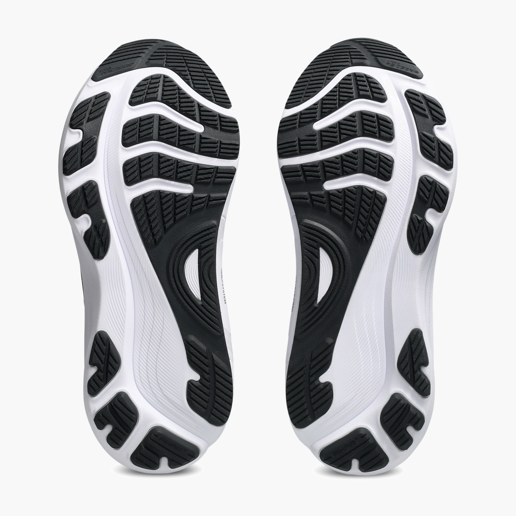 Sole angle shot of Women's Gel-Kayano 32 in Black / White