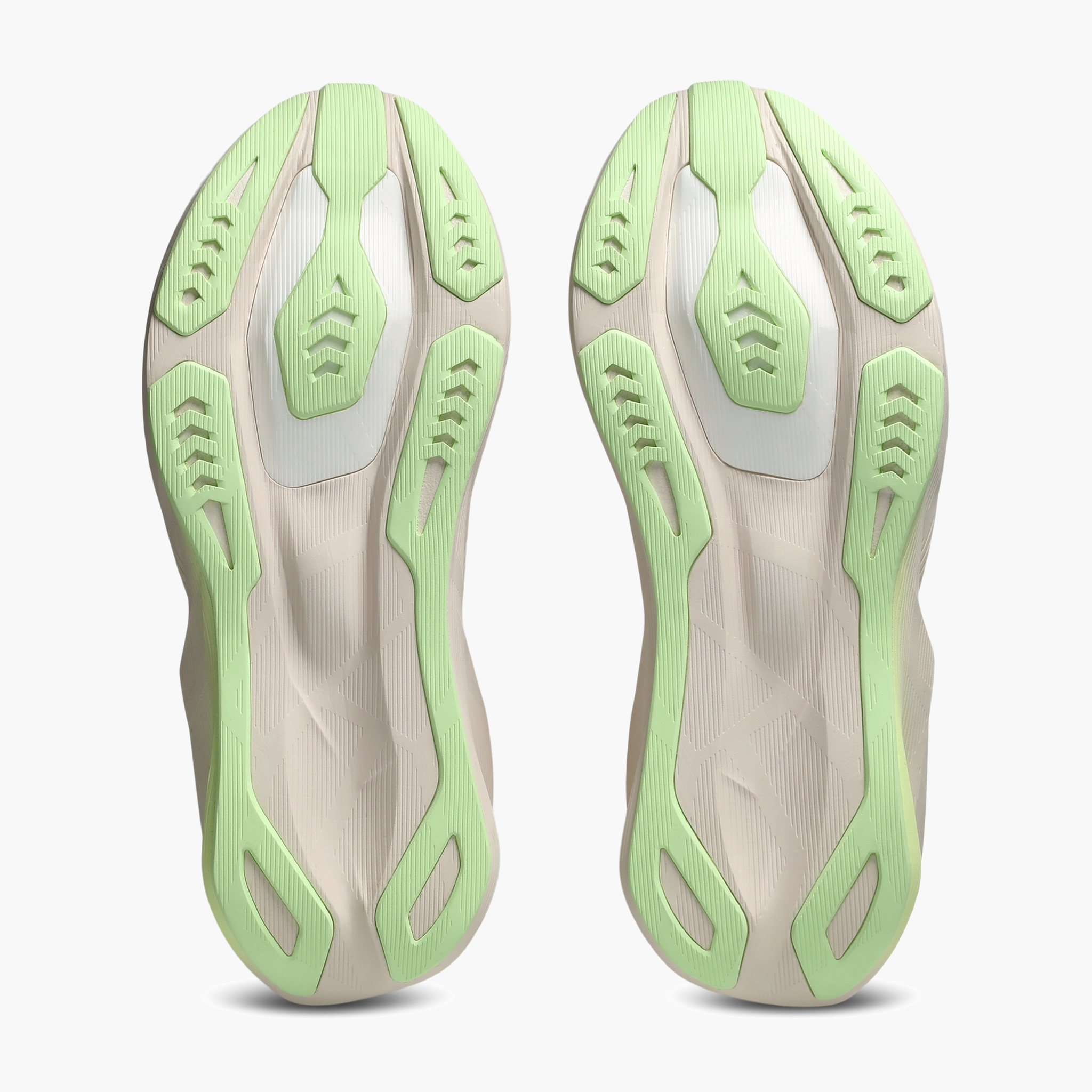 Sole angle shot of Women's Novablast 6 in Rose Dust / Illuminate Yellow